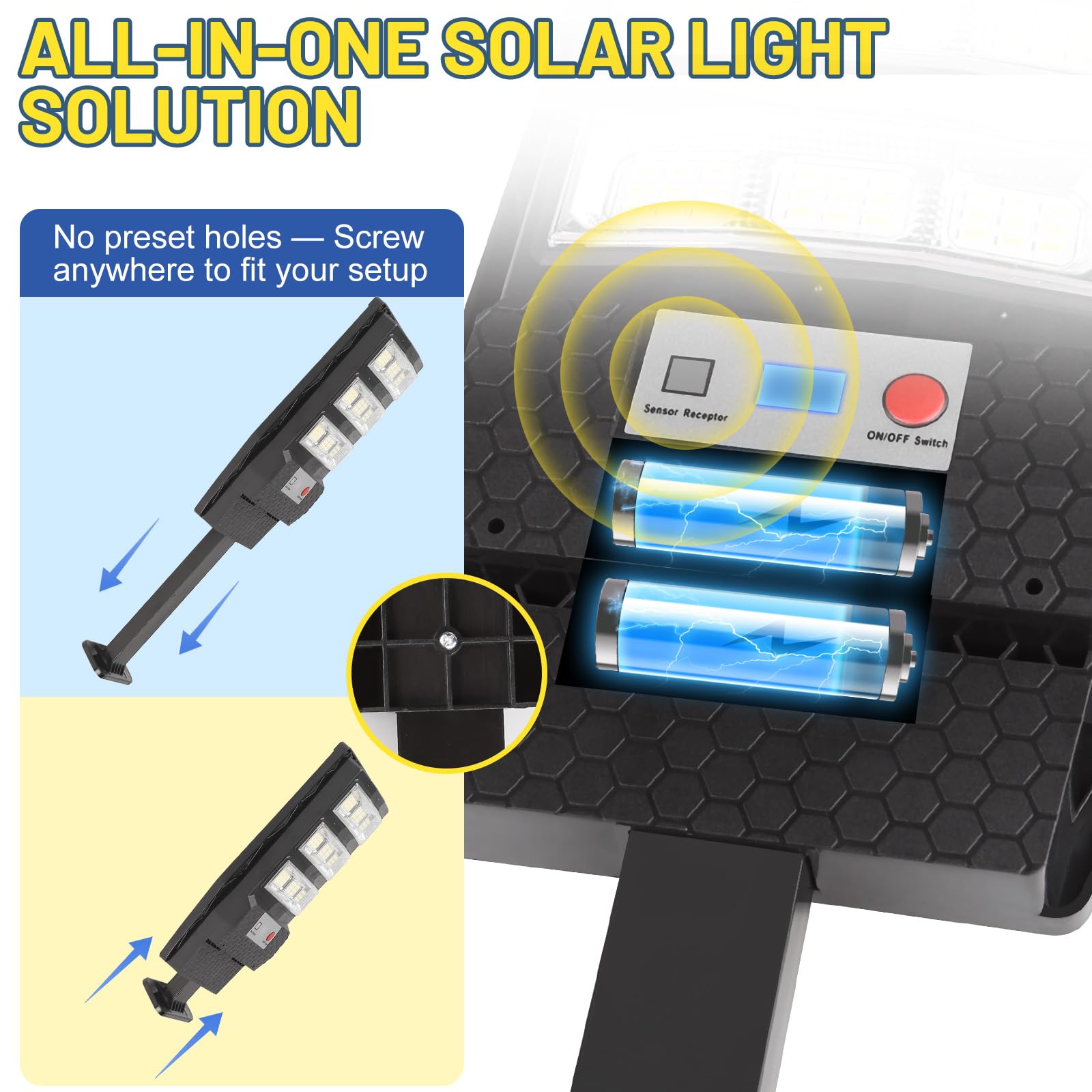 Solar Lights Outdoor Waterproof 4 Pack, Flood Lights Motion Sensor Solar Powered, Dusk to Dawn Outdoor Lighting Remote Control,