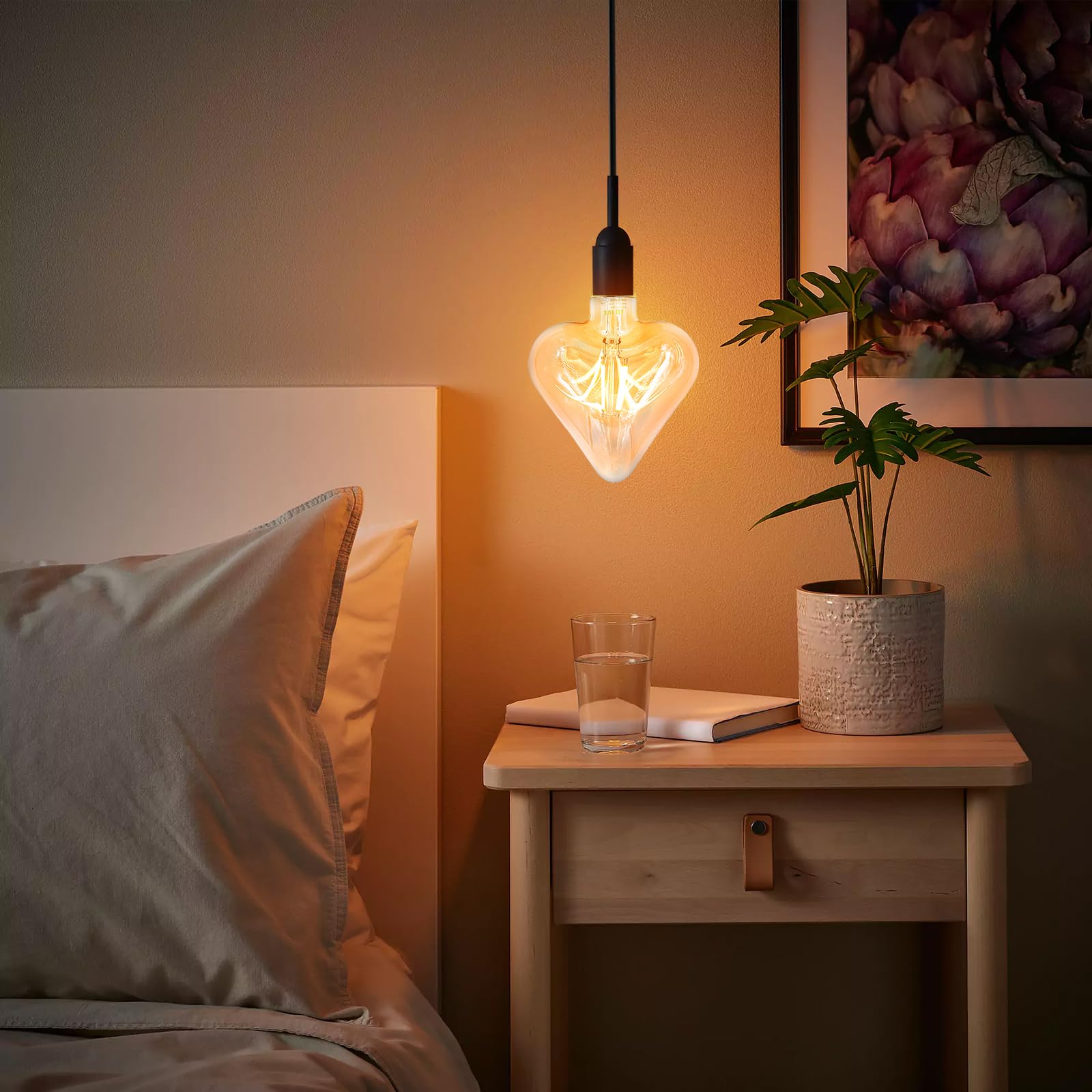 Sd Lux Decorative Light Bulbs Vintage Led Edison Bulb 4W 400Lm (40W Equivalent) Dimmable Cri>90 Medium Base E26 Warm White 2700K