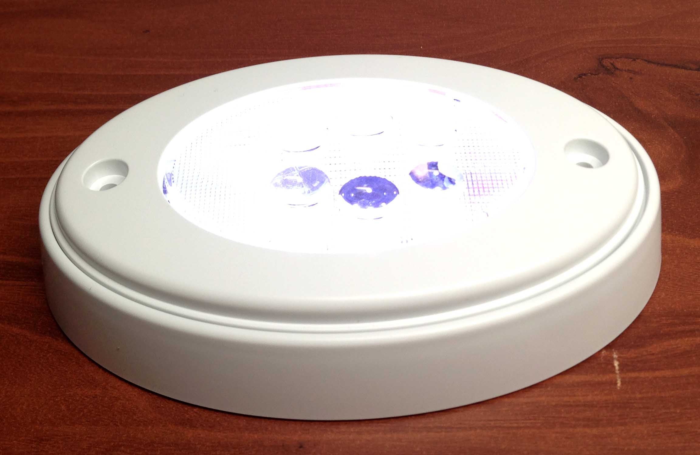 MARINE BOAT LED CEILING LIGHT INTERIOR CABIN PUSH ON/OFF COOL WHITE