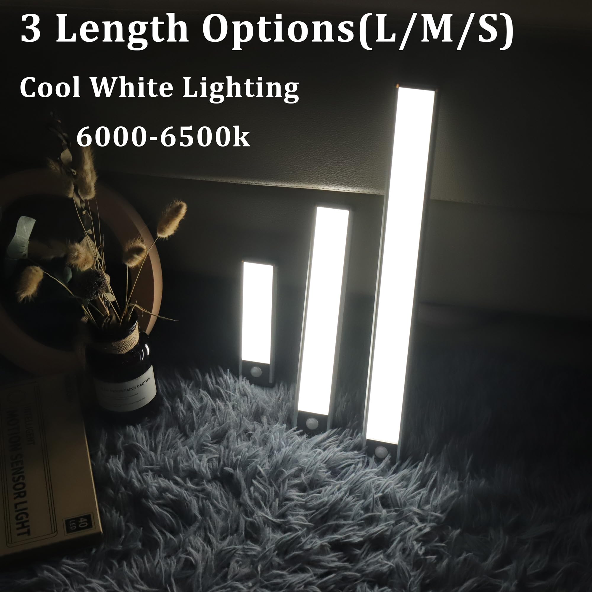 2 Pack Bright 70Led Rechargeable Closet Lights Motion Sensor Night Light Cordless For Kitchen Counter, Pantry, Under Cabinet. 6000K Cool White Lighting. Built-In Long Lasting 2000Mah Battery Powered