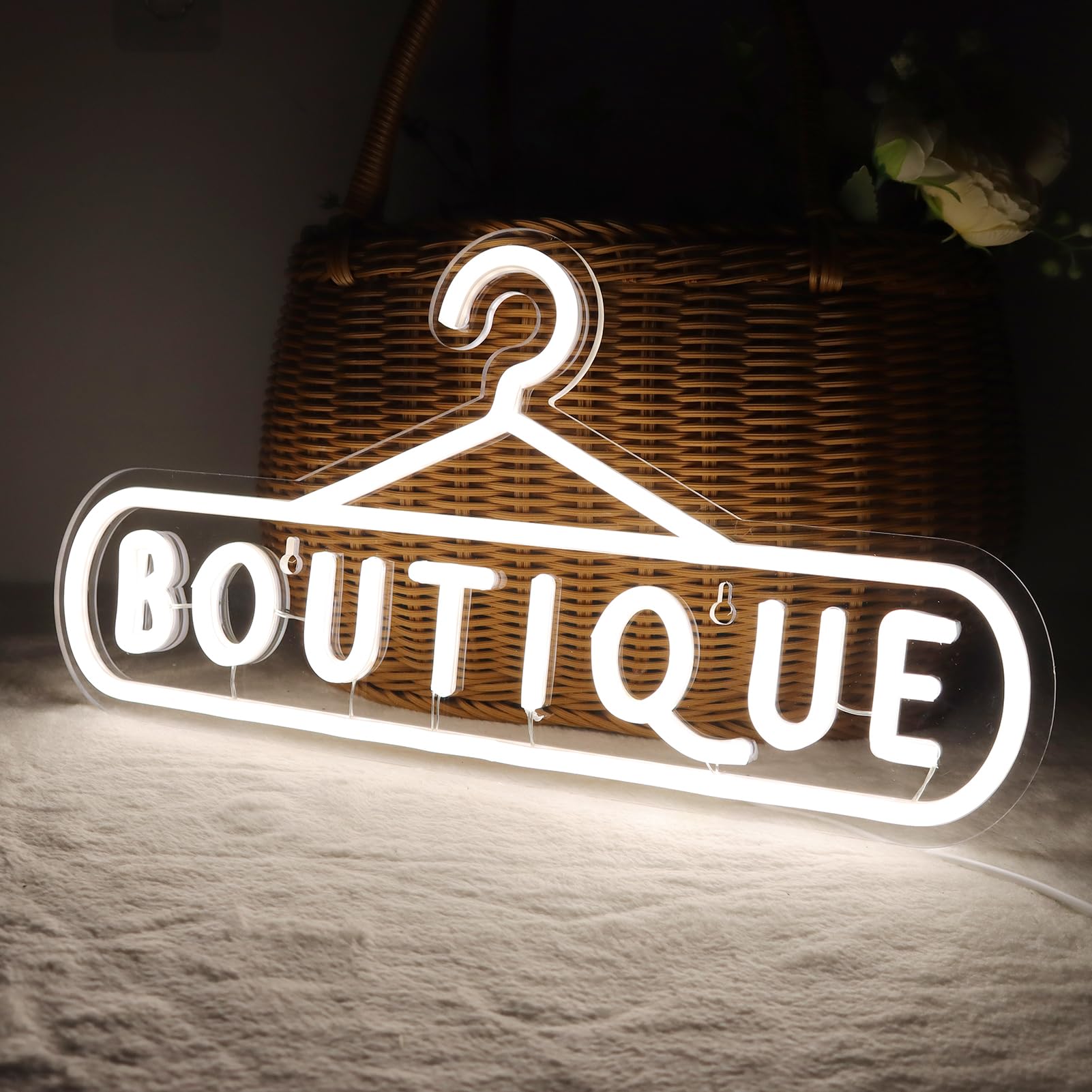 Balanar Neon Wall Sign for Boutique Decor - LED Art Light - 16.1inx8.1in - Glass - Unique Gift