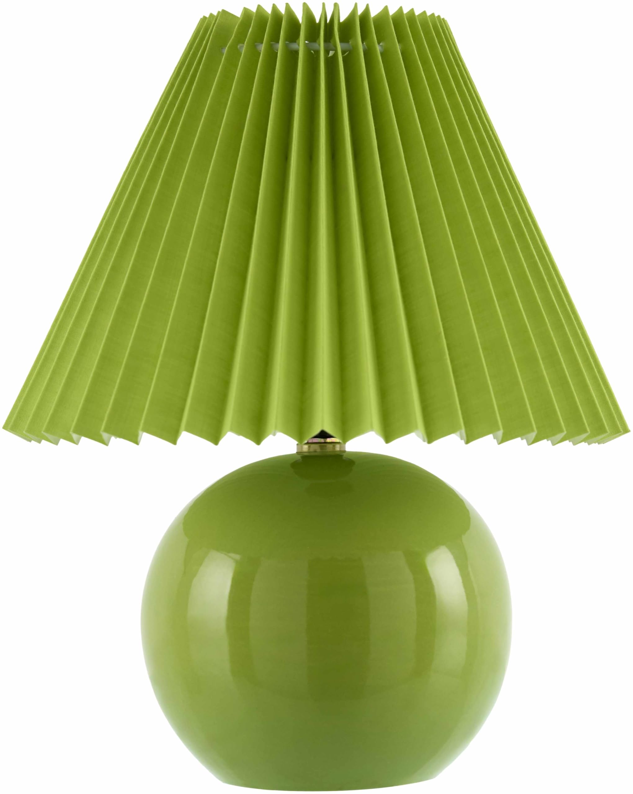 Boutiquerugs Shcheglovo Boho Ceramic Bedside Table Lamp For Bedroom Nightstand - End Side Lighting For Living Room - Light Green