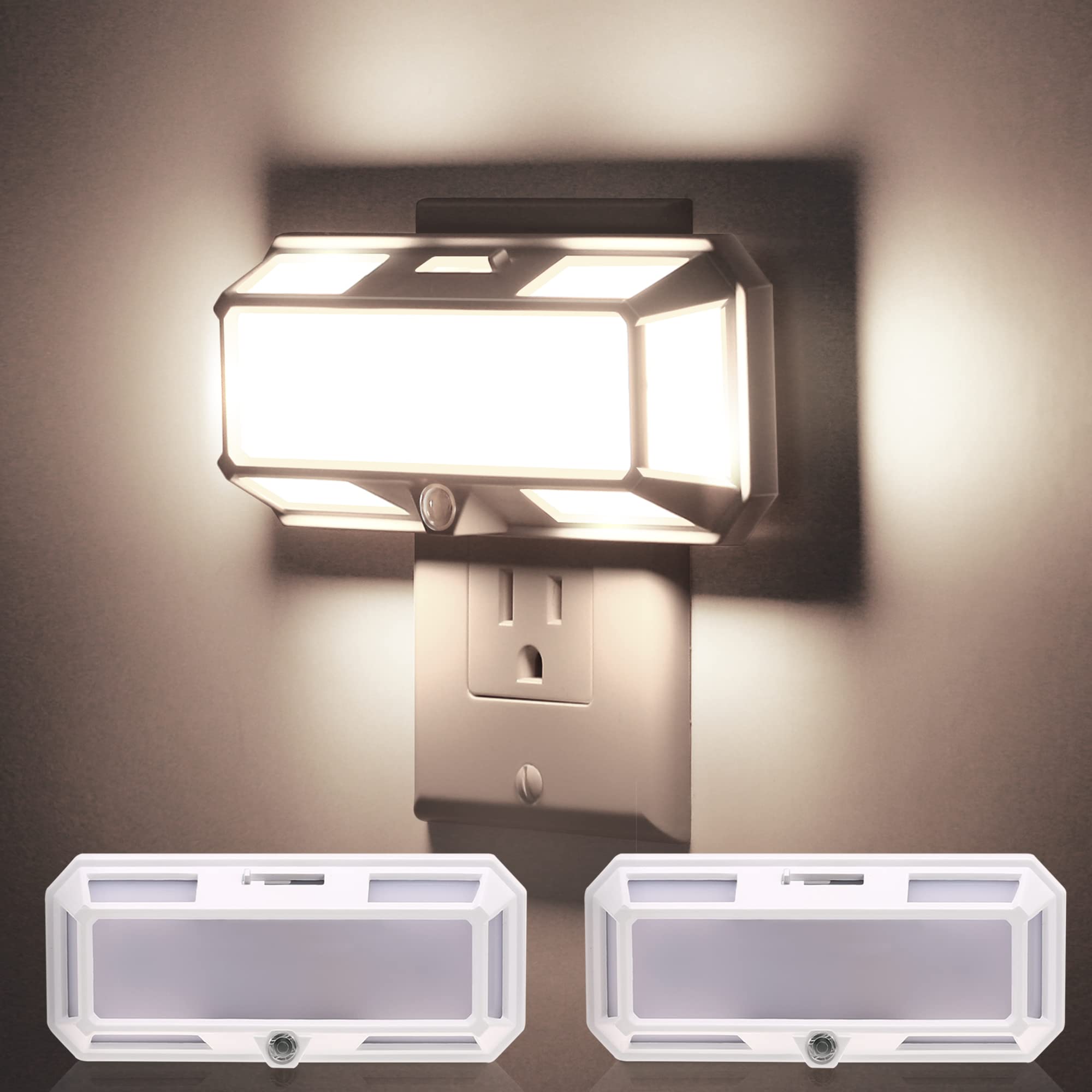 Super Bright Night Light, LOHAS Night Lights Plug into Wall [2 Pack], 0-250LM LED Night Light with Light Sensor, 2W Dimmable Nig