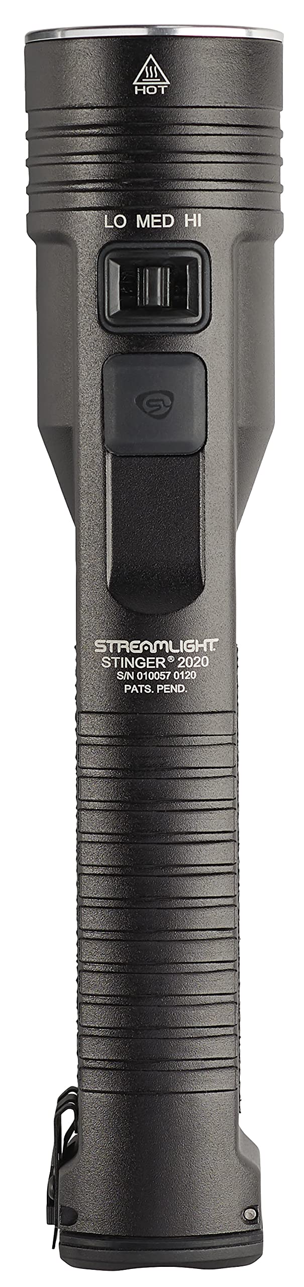 Streamlight Stinger 2020 Rechargeable Flashlight, 2000-Lumen, Aluminum, 12V DC Charger, Black, Model 78104