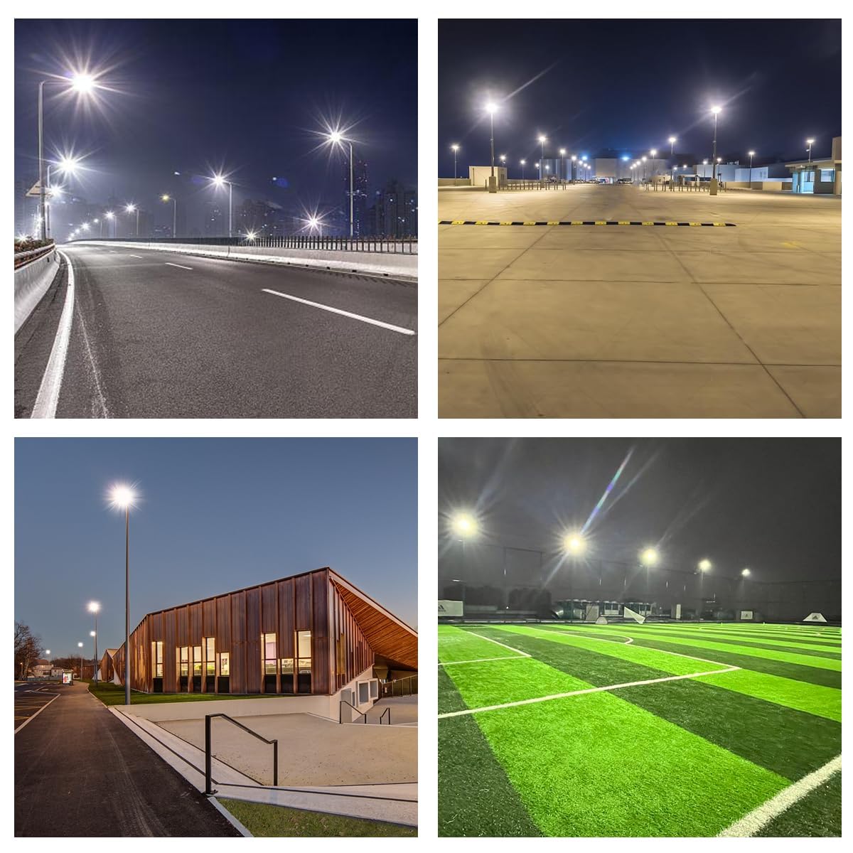 Hyperlite 300W Parking Lot Lights, 45000Lm Led Shoebox Light, 2-Pack, Bronze, Ac