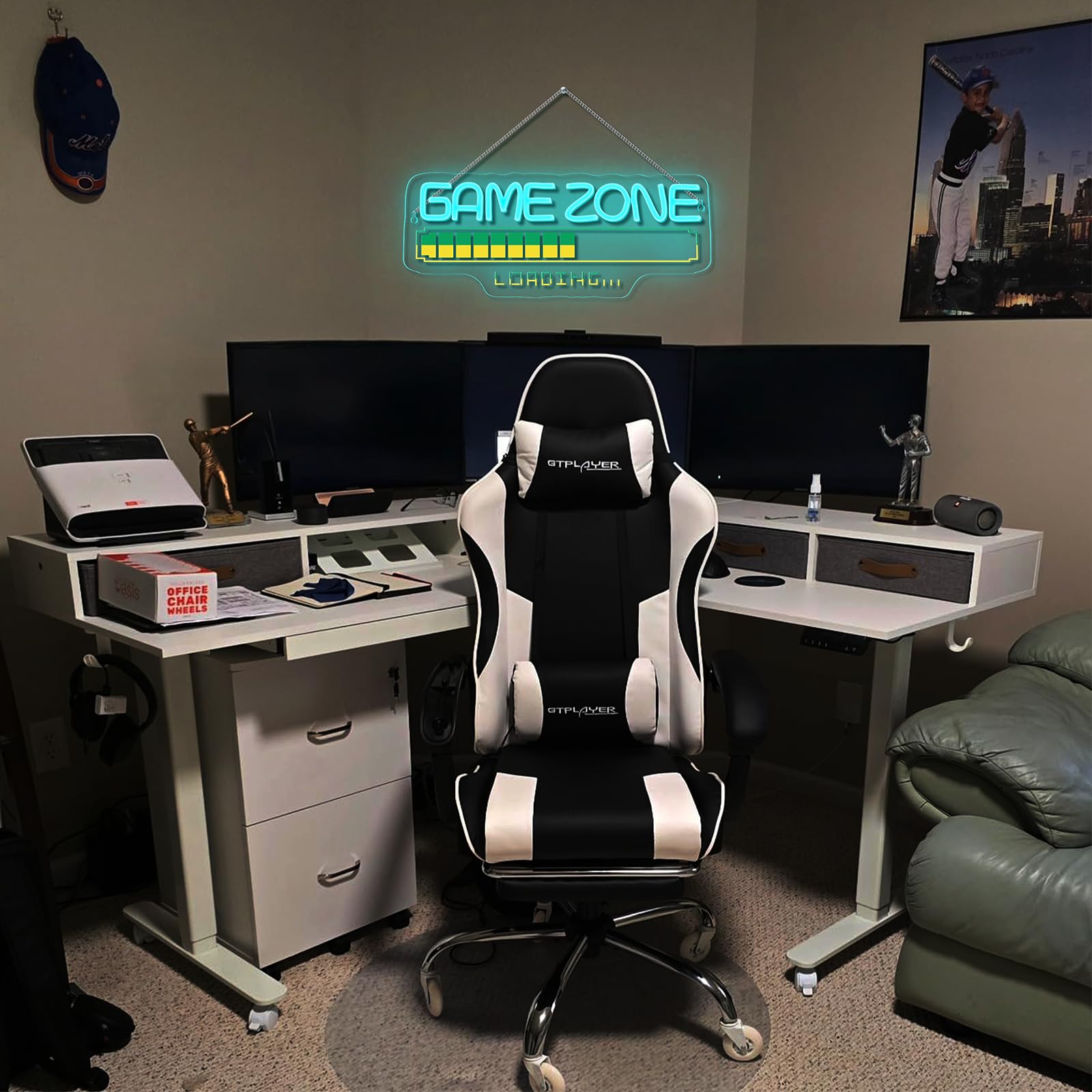 Horseneon Game Zone Loading Neon Sign - Retro Led Wall Decor For Gaming Rooms  Esports Arenas & Gamer Caves  Usb-Powered With Adjustable Brightness  Arcade-Style Lighting