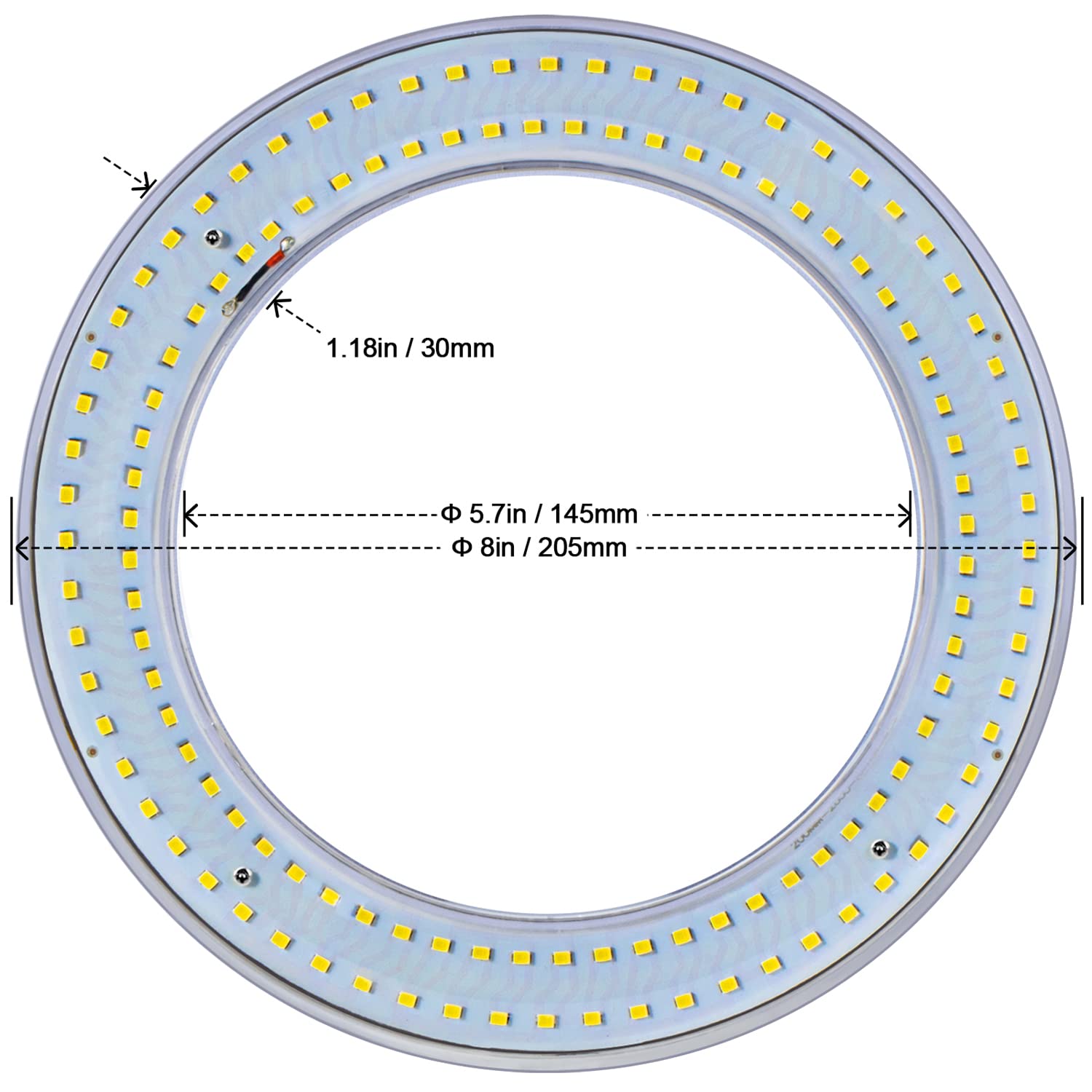 THECOSKY T9 LED Circline Light Bulb, 8" 12W 1700LM, 4000K Daylight, Plastic Cover, Replacement for FC8T9 22