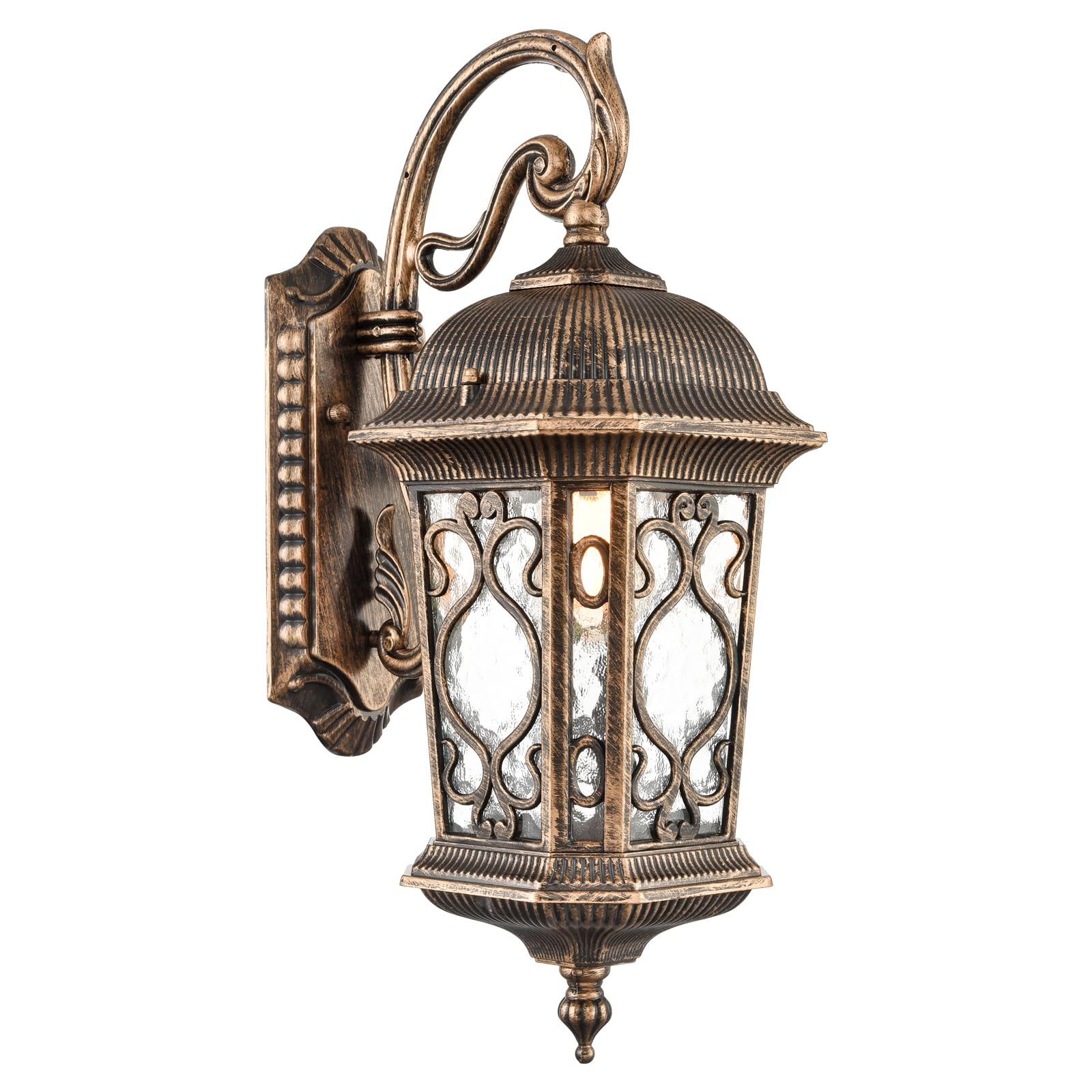 AXILAND Outdoor Wall Lights Waterproof Outside Porch Light Water Glass Exterior Wall Sconces for Garage Porch Doorway