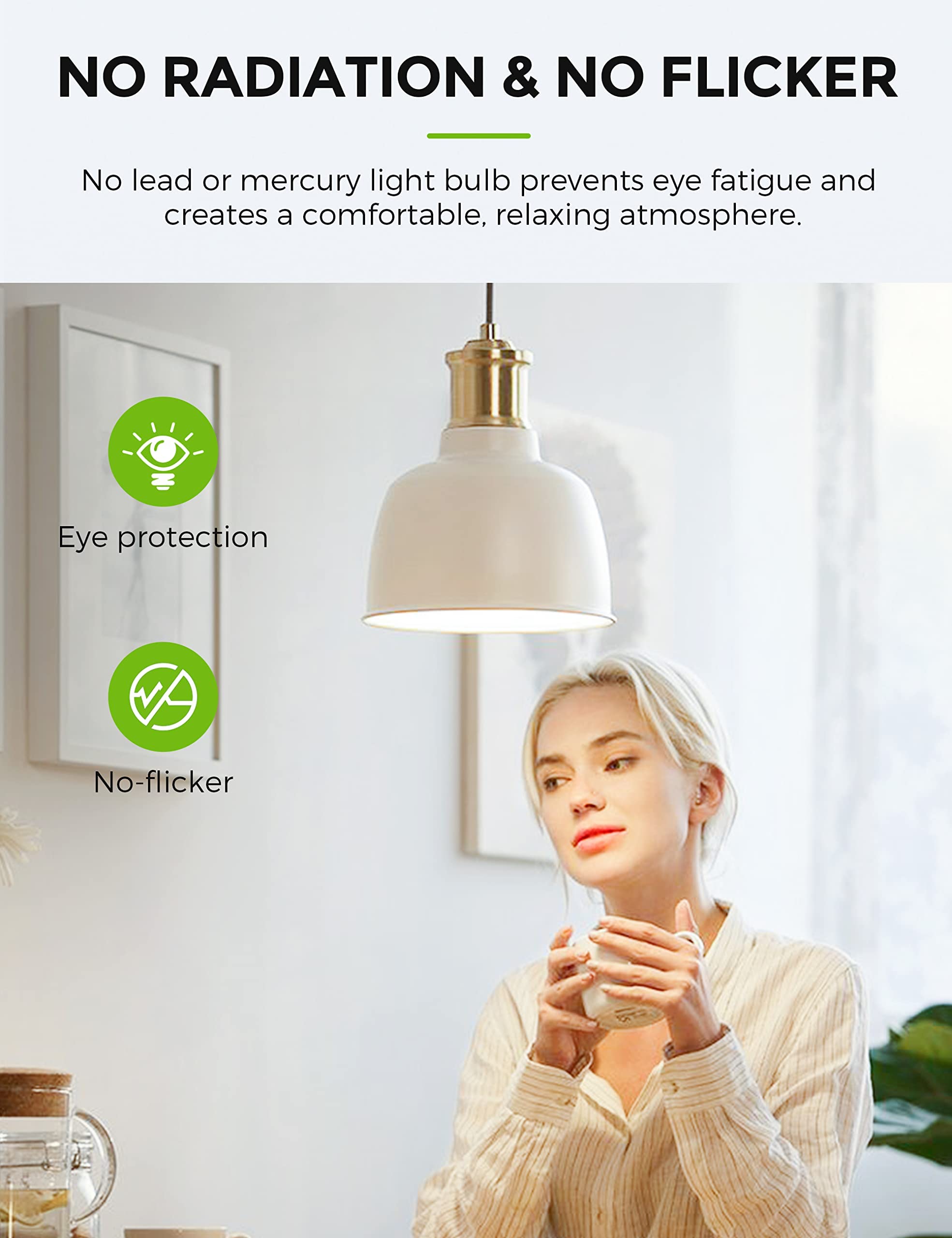 L LOHAS LED A21 23W LED Light Bulb, 2500 Lumen, 5000K Daylight, E26 Base, Non-Dim, 2-Pack