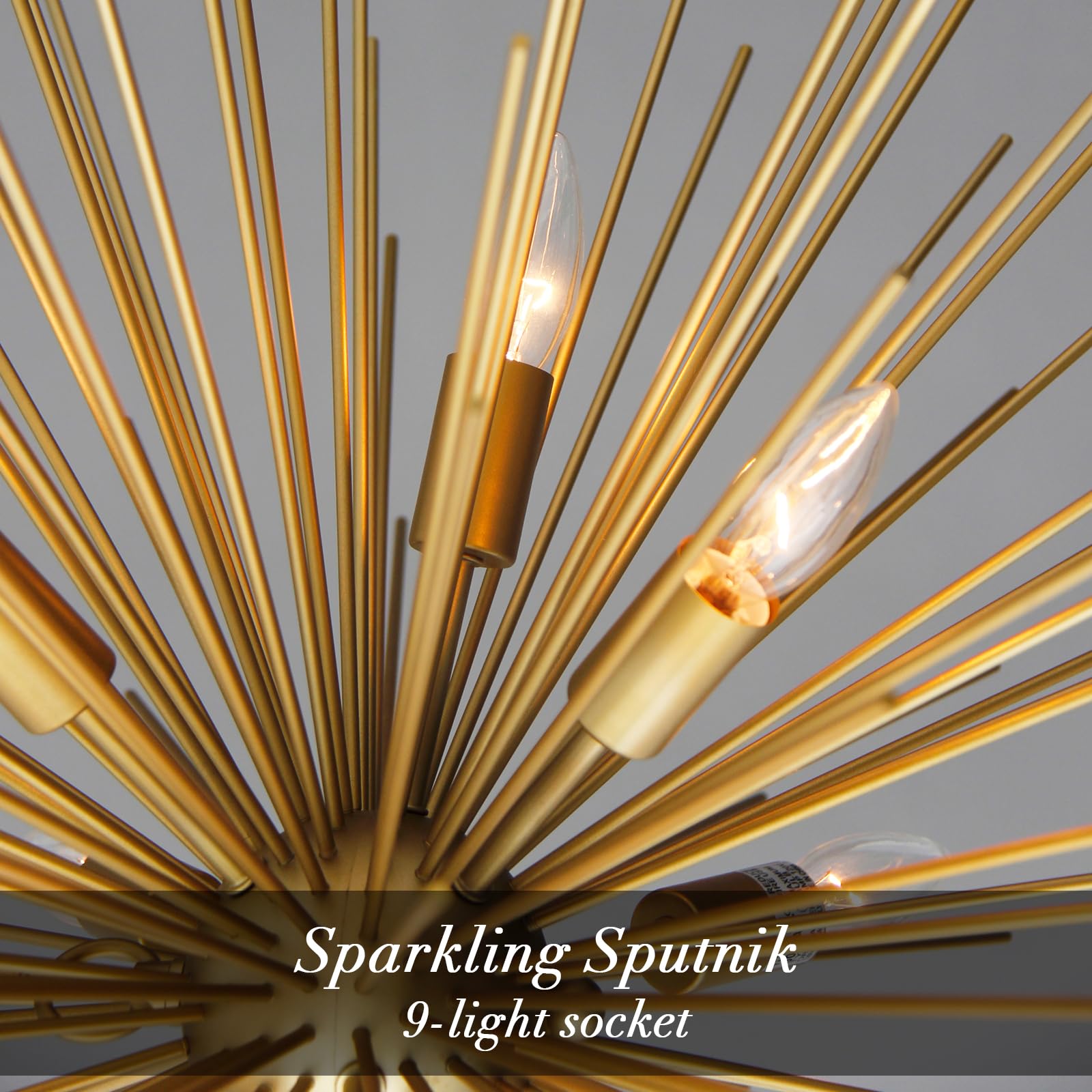 Ziralio Large Gold Sputnik Chandelier 30In Modern Dining Room Chandelier Light Fixture For Bedroom, Foyer, Kitchen, Entryway, Study Room