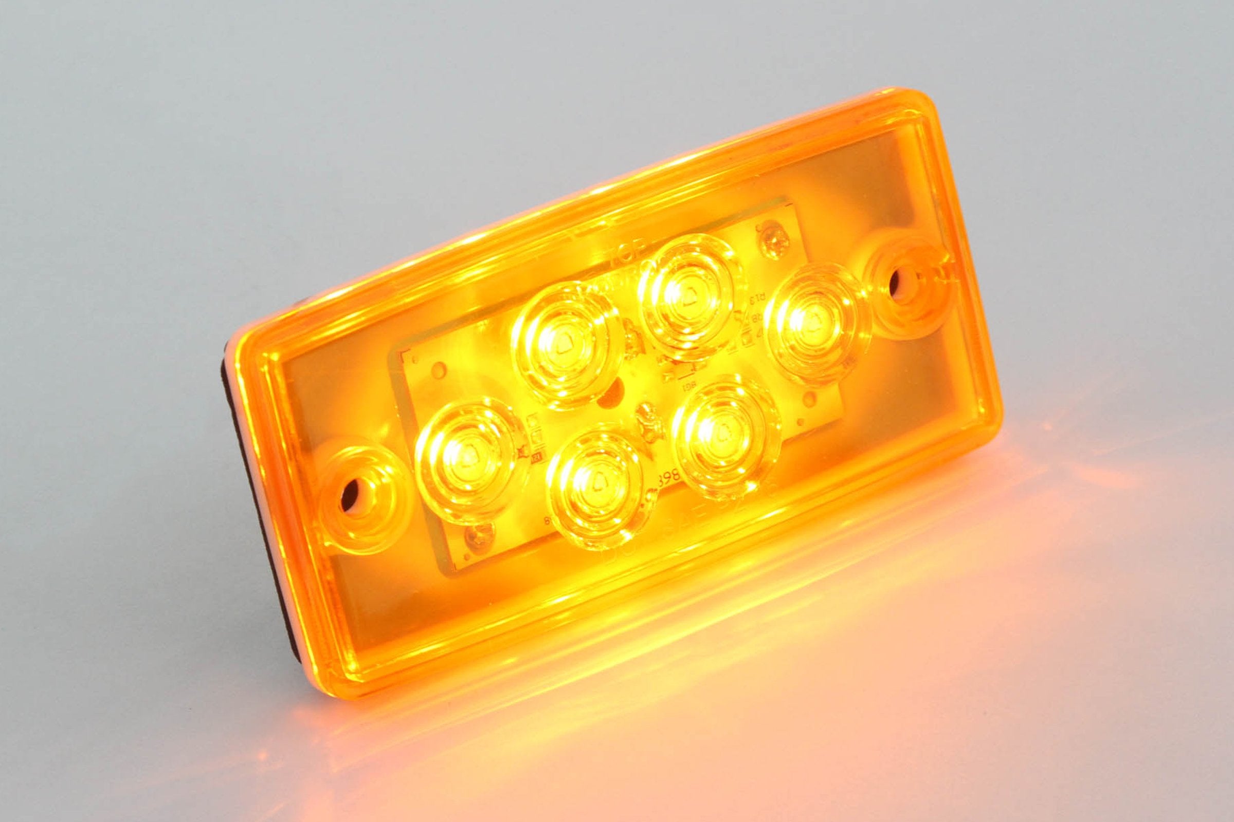 Waterpoof 5 Sealed Marker Led Amber Lights Compatible With Volvo Freightliner Roof Cab Truck Mount Semi Trailer Camper Bus Gasket Red Hound