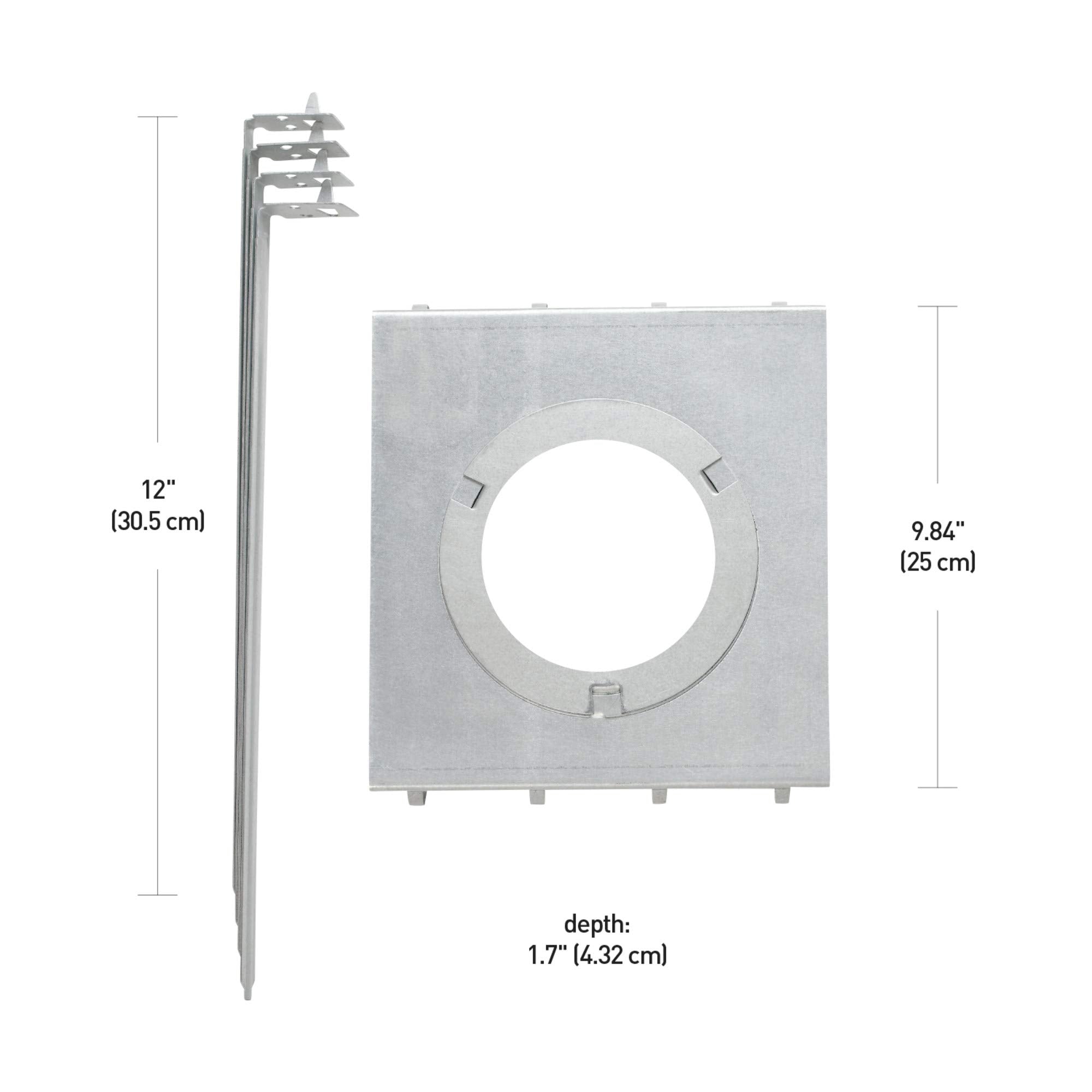 Aluminum New Construction Recessed Lighting Mounting Plate, 4x 12 Hanger Bars,90141
