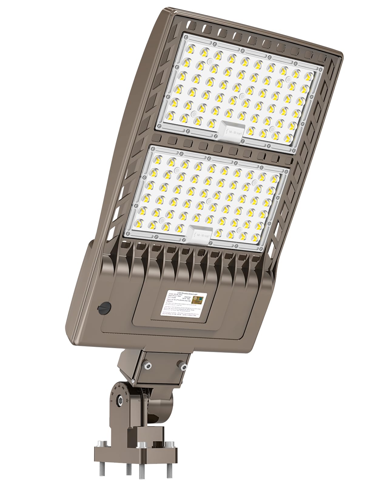 400W Led Parking Lot Light Dusk To Dawn 60 000Lm  Dlc Etl Listed Industrial Grade Led Shoebox Parking Pole Light 5000K Ip65 Waterproof Outdoor Commercial Area Lighting With Arm Mount 100-277Vac