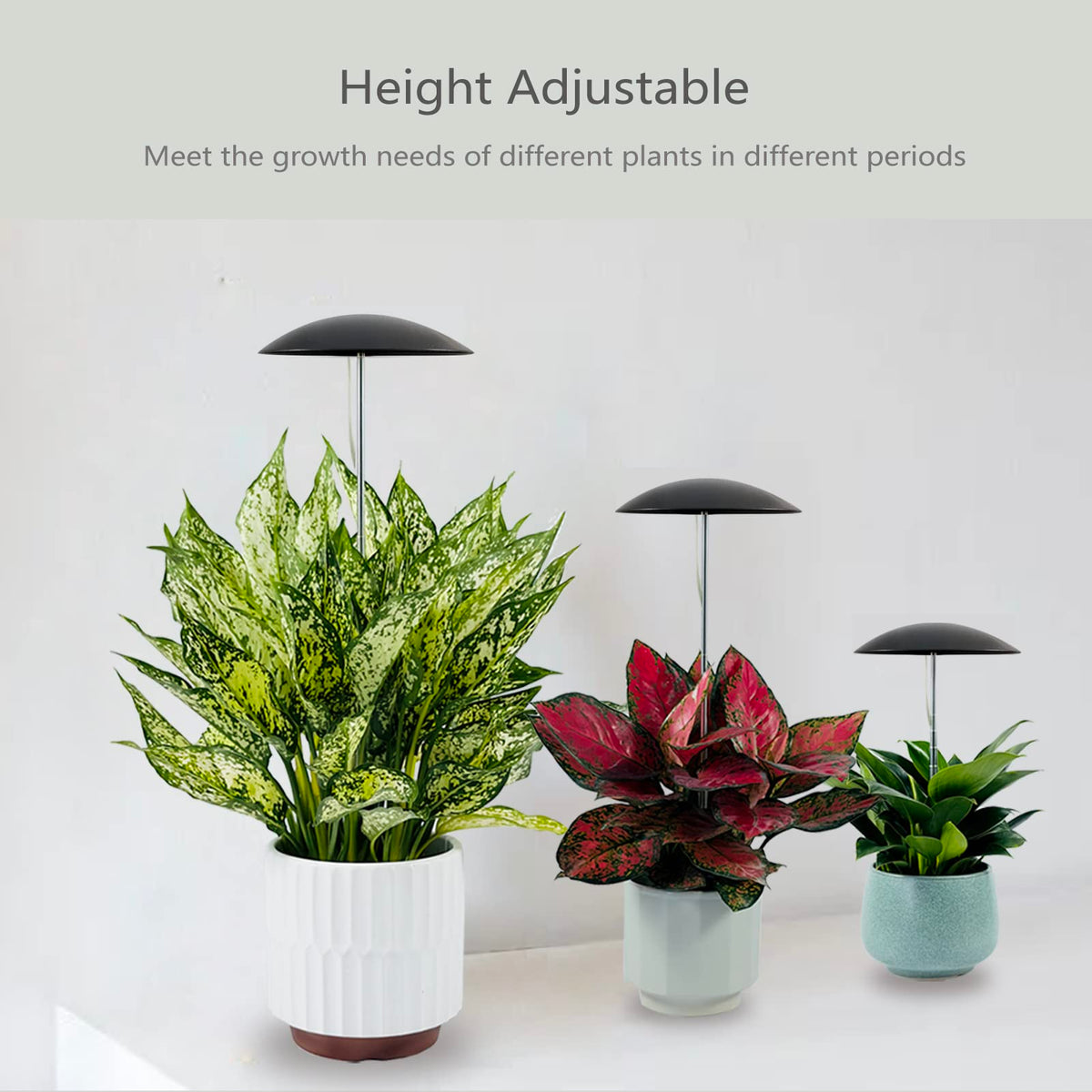 small led grow lights for indoor plants Led Grow Lights For Indoor Plants 2 Pack, Smart Usb Small Full Spectrum Plant Lights With Remote, Height Adjustable, Auto On/Off