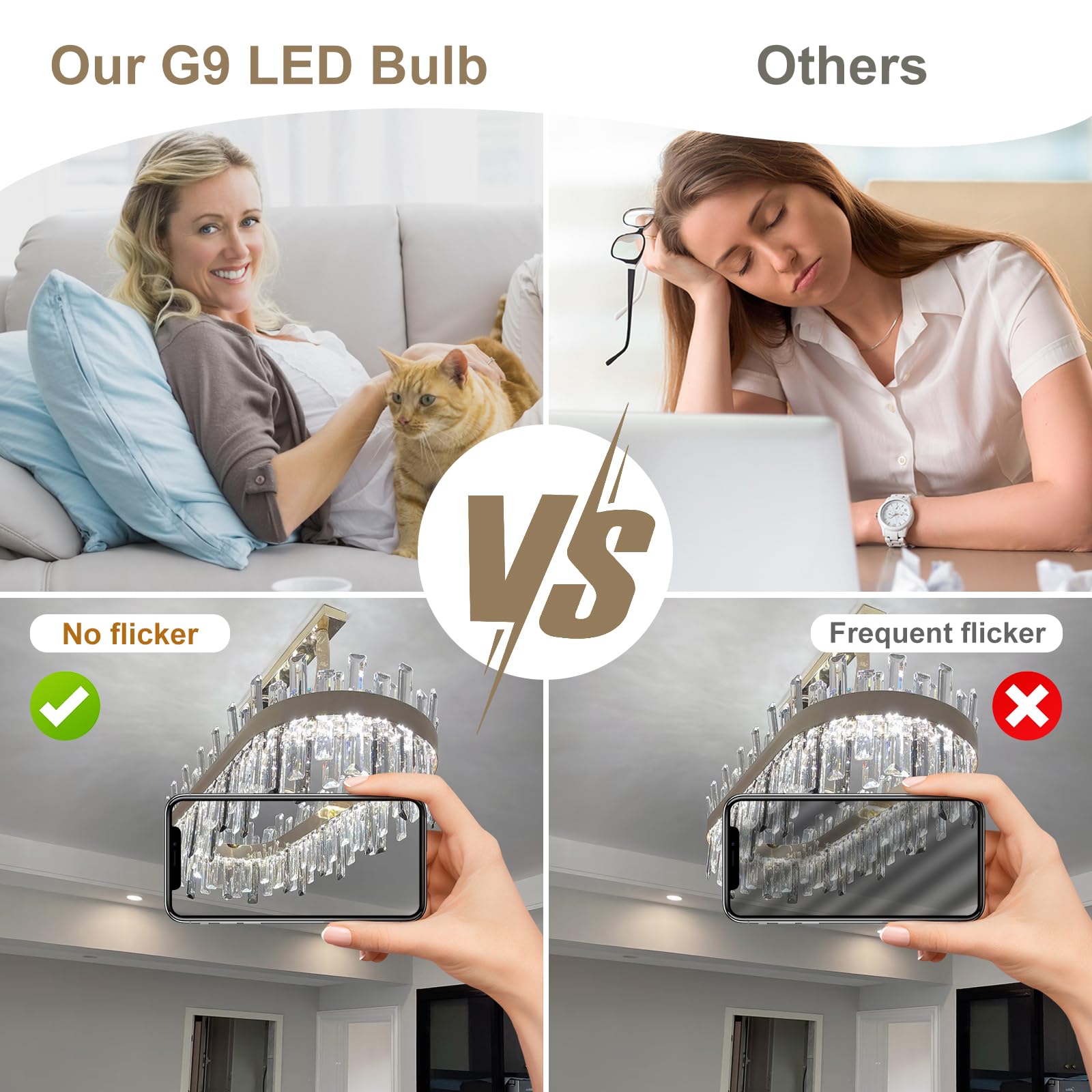 G9 Led Bulb Dimmable 4W  40 Watt T4 G9 Halogen Equivalent  4000K Neutral White G9 Led Light Bulbs  120V 400Lm G9 Light Bulbs For Chandelier Lighting  10 Pack