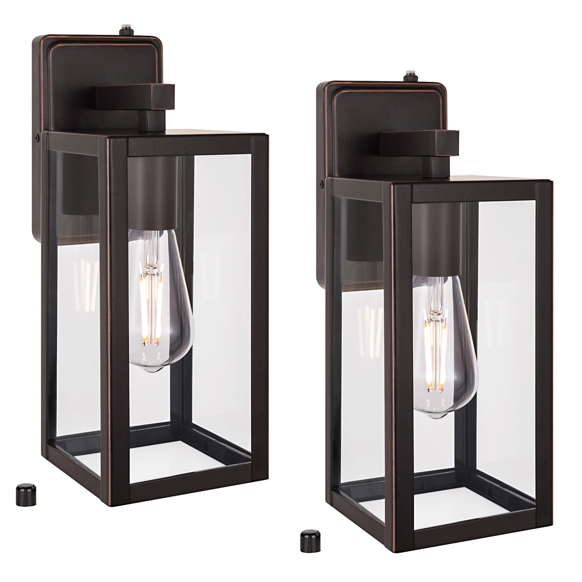 YoonLIT Dusk to Dawn Outdoor Wall Lantern, Front Porch Lights Anti-Rust, Exterior Waterproof Wall Sconce Fixtures for Patio, Doo