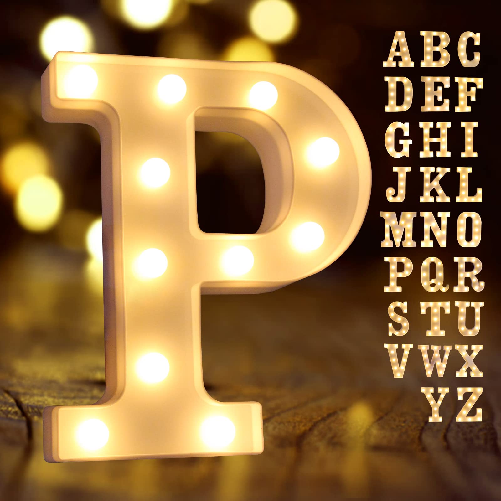 Laerjin Light Up Letters, Marquee Letters With Lights, Decorative LED Number Sign for Night Light, Wedding, Birthday Party, Chri