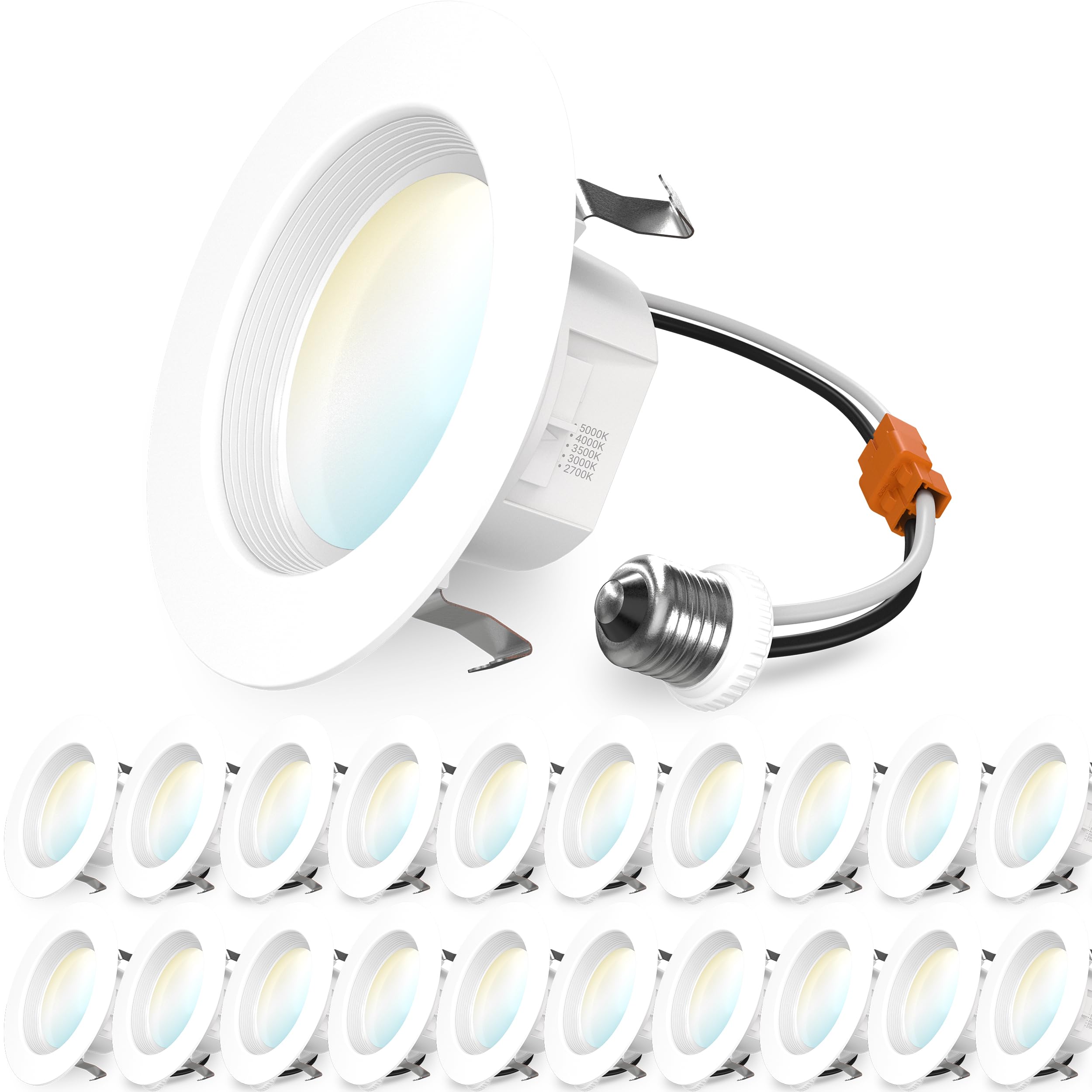 Sunco 6 Pack Retrofit LED Recessed Lighting 6 Inch, 2700K Soft White, Dimmable Can Lights, Baffle Trim, 13W=75W, 965 LM, Damp Ra