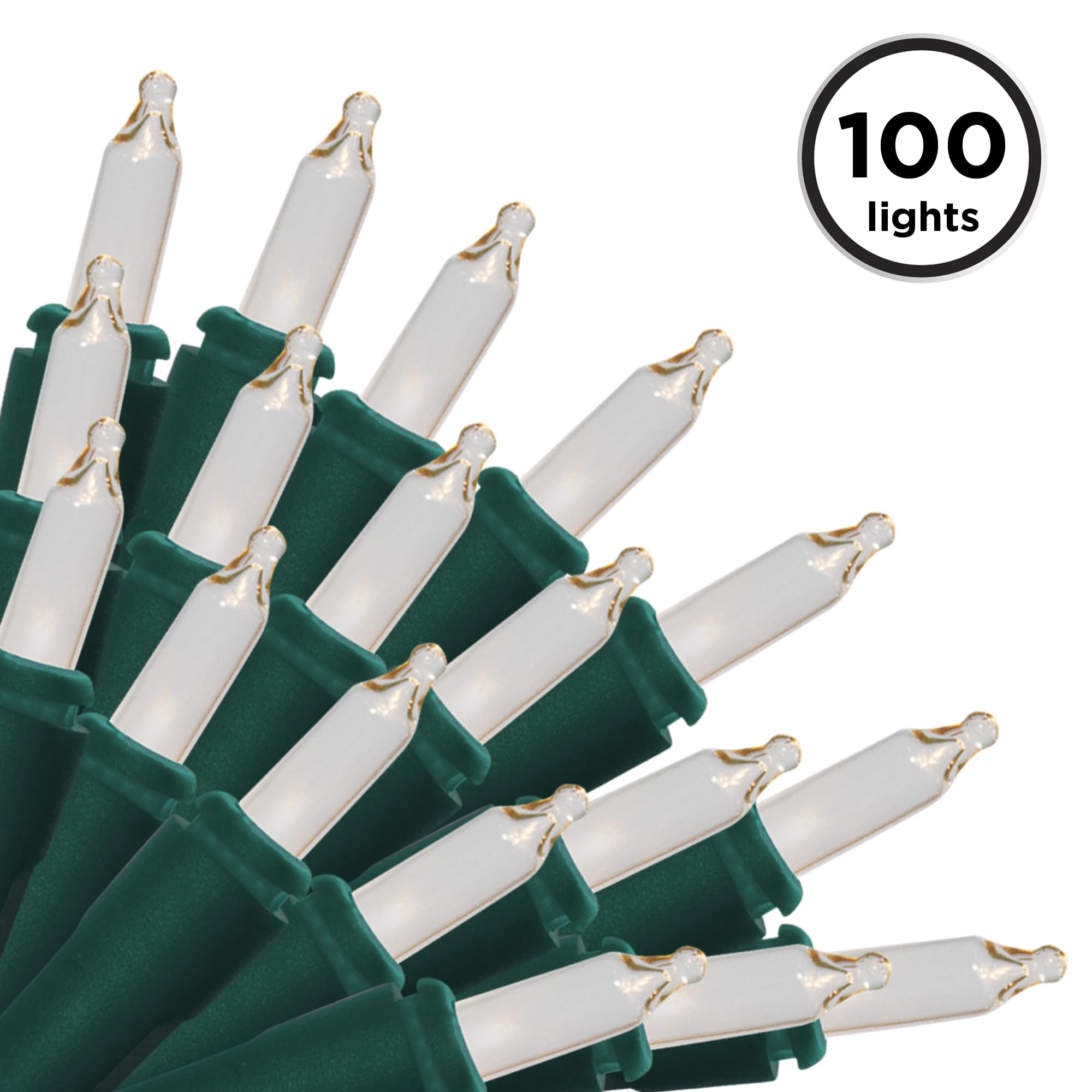 Brite Star String Lights Set of 2, 50 Lt, Clear Plastic, Green Wire, Model 37-321-20