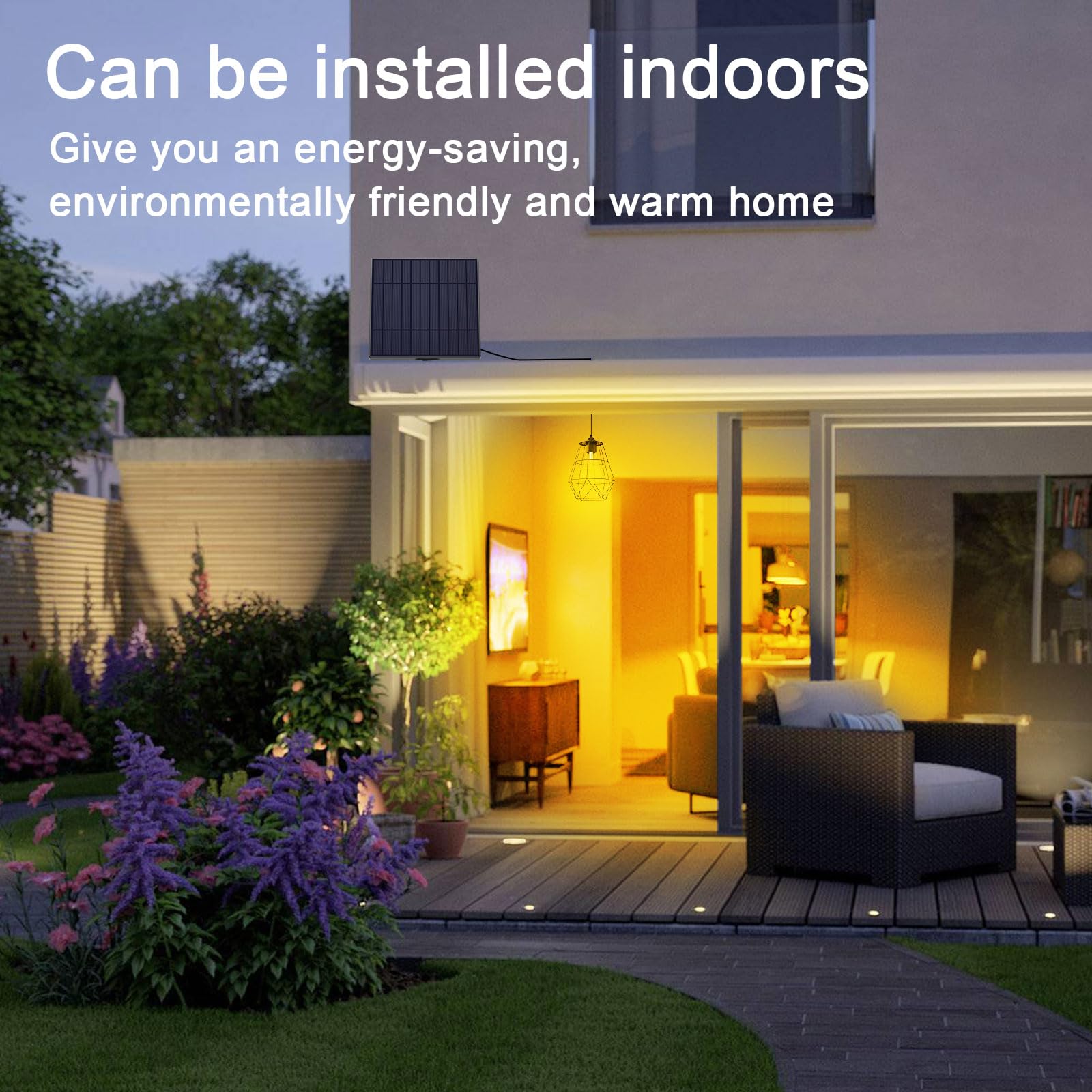 Ousam Led Solar Chandelier - Waterproof Outdoor Lantern With 16Ft Cord, Remote Control, Dusk To Dawn Timer, Lantern Plus