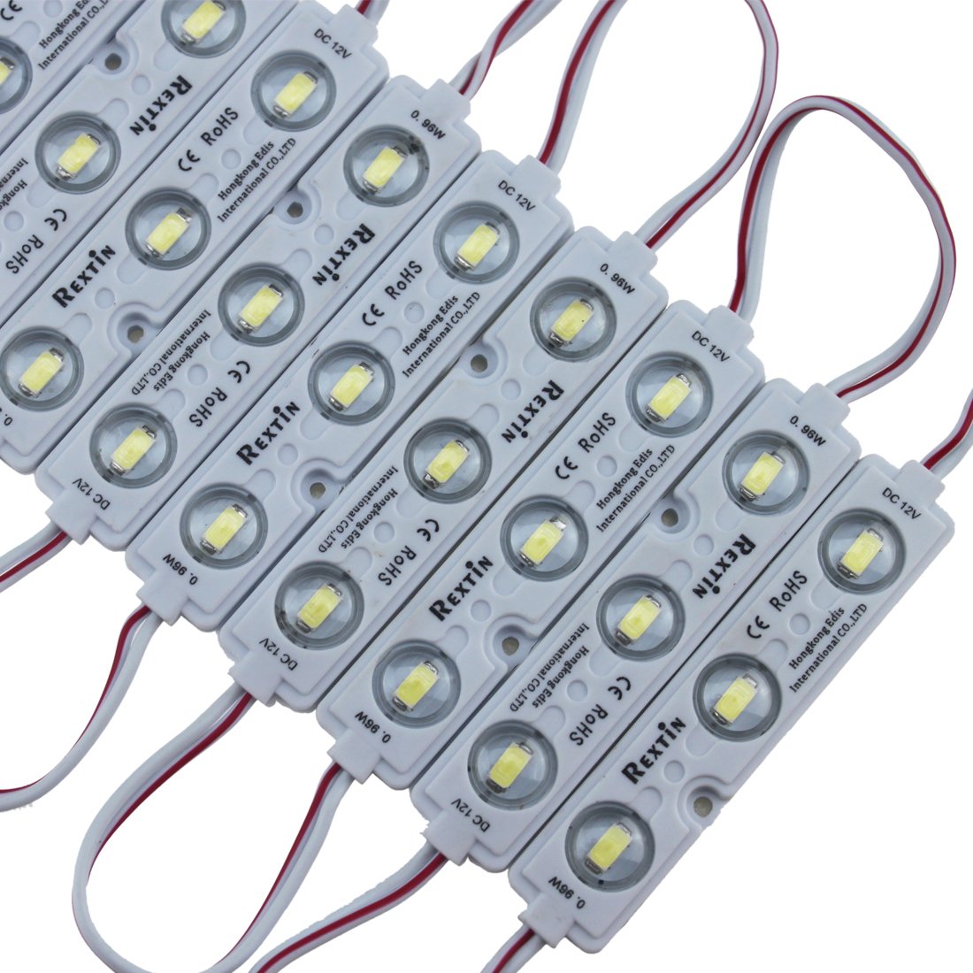 Rextin Super Bright 200Pcs 3 Led Module Pink 5630 5730 Smd 40-45Lm Per Led Waterproof Decorative Light For Letter Sign Advertisi