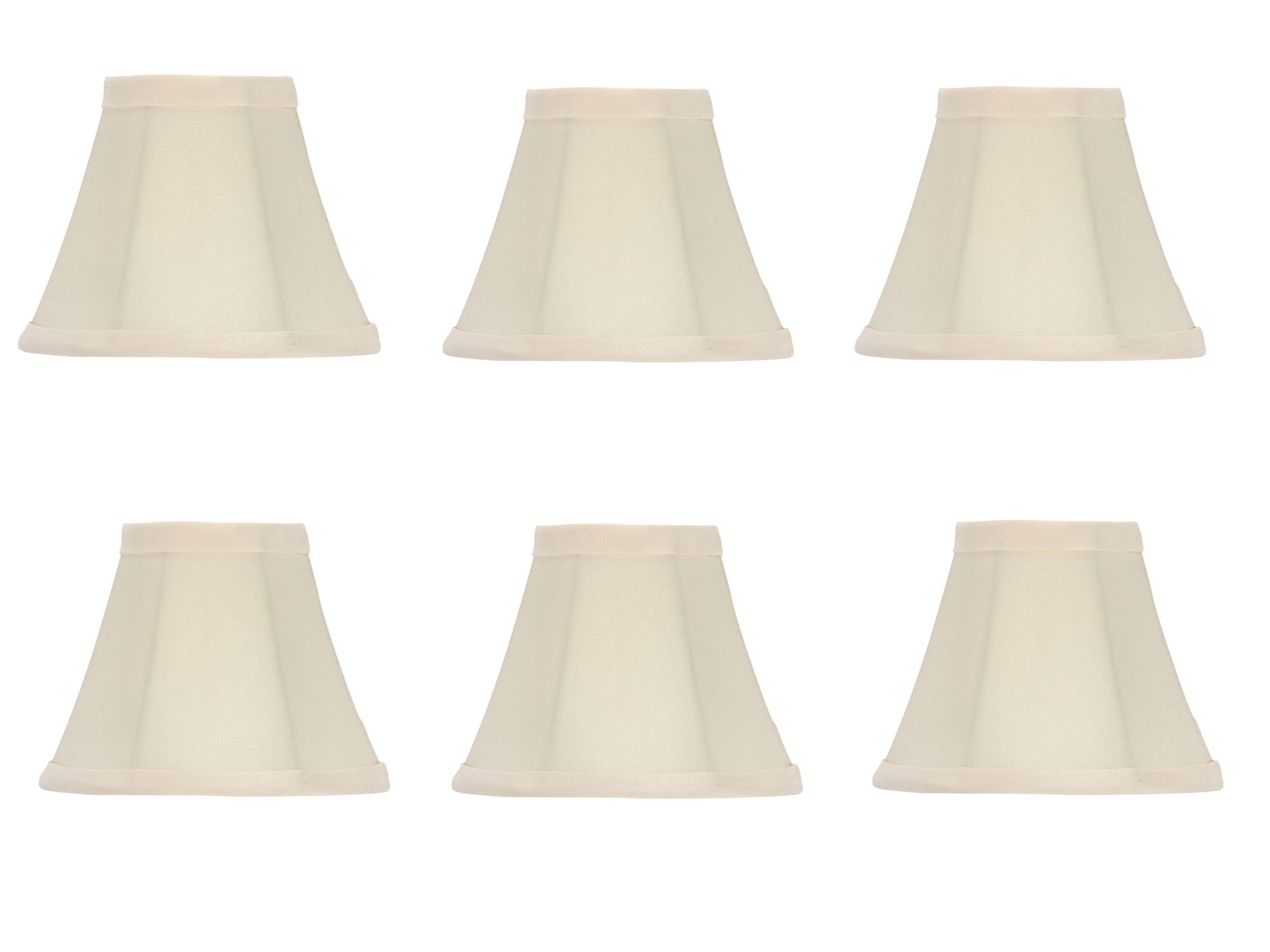 Upgradelights Chandelier Shades Set of 6, Eggshell Pure Silk, 5 Inch, Model c-16 set6