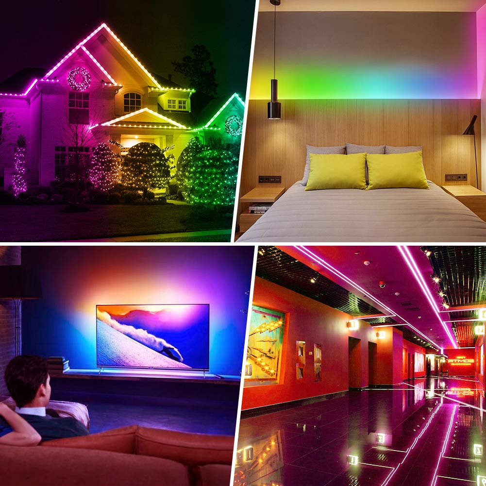 Usb Led Strip Lights 13.2Ft, Usb Powered Led Light With 24-Keys Remote Controller Waterproof Rgb Flexible Color Changing Led Str