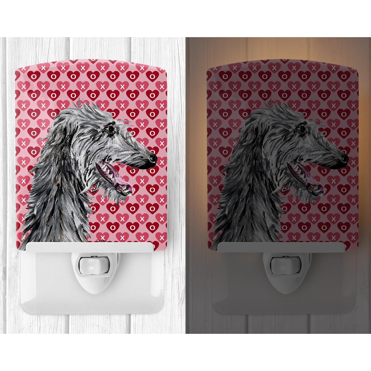 Carolines Treasures Ceramic Night Light, Scottish Deerhound Design, UL-Certified, 6x4x3 inches, Multicolor, Model SC9717CNL