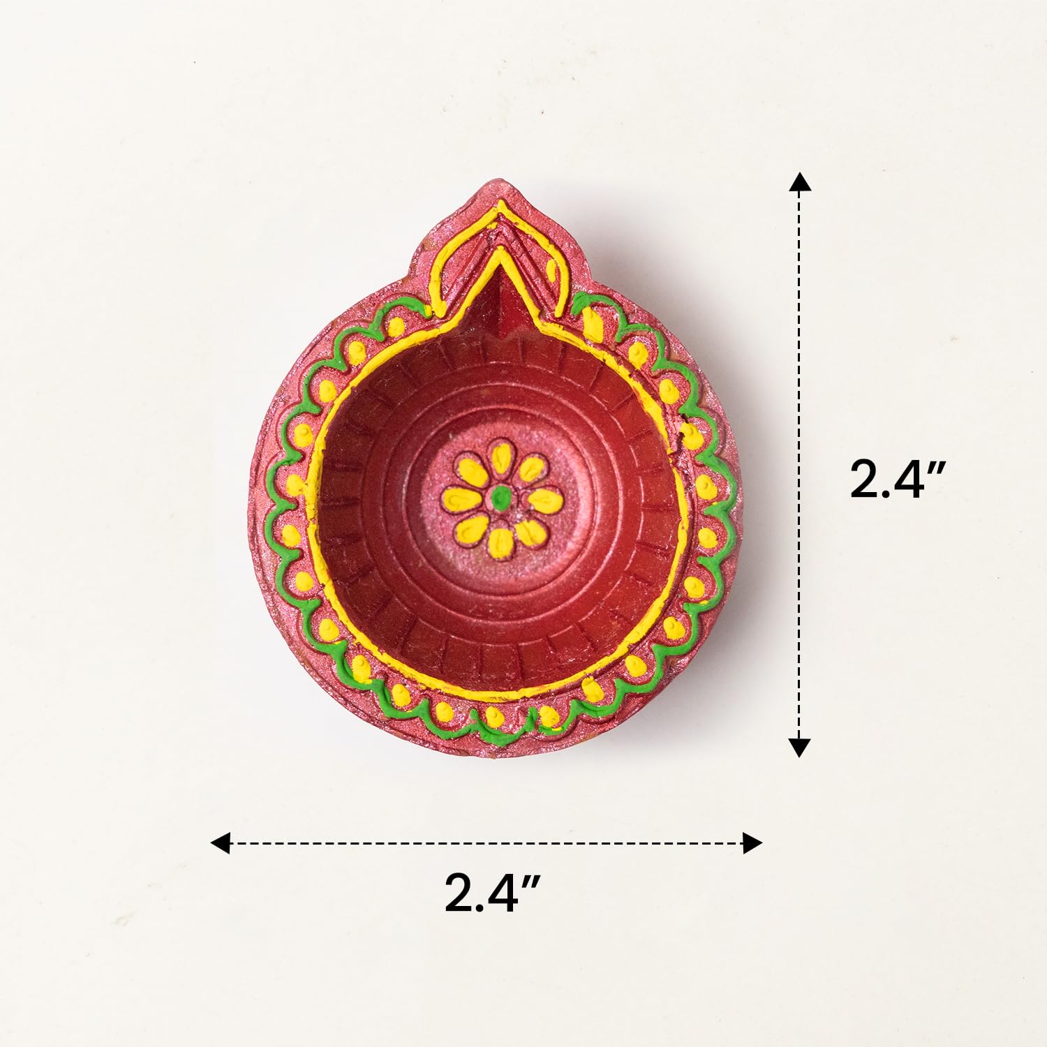 [Pack of 24] Premium Diyas for Diwali Decoration, Handmade Clay Diya with Wicks, Diwali Decorations for Home, Diwali Diya, Diwal