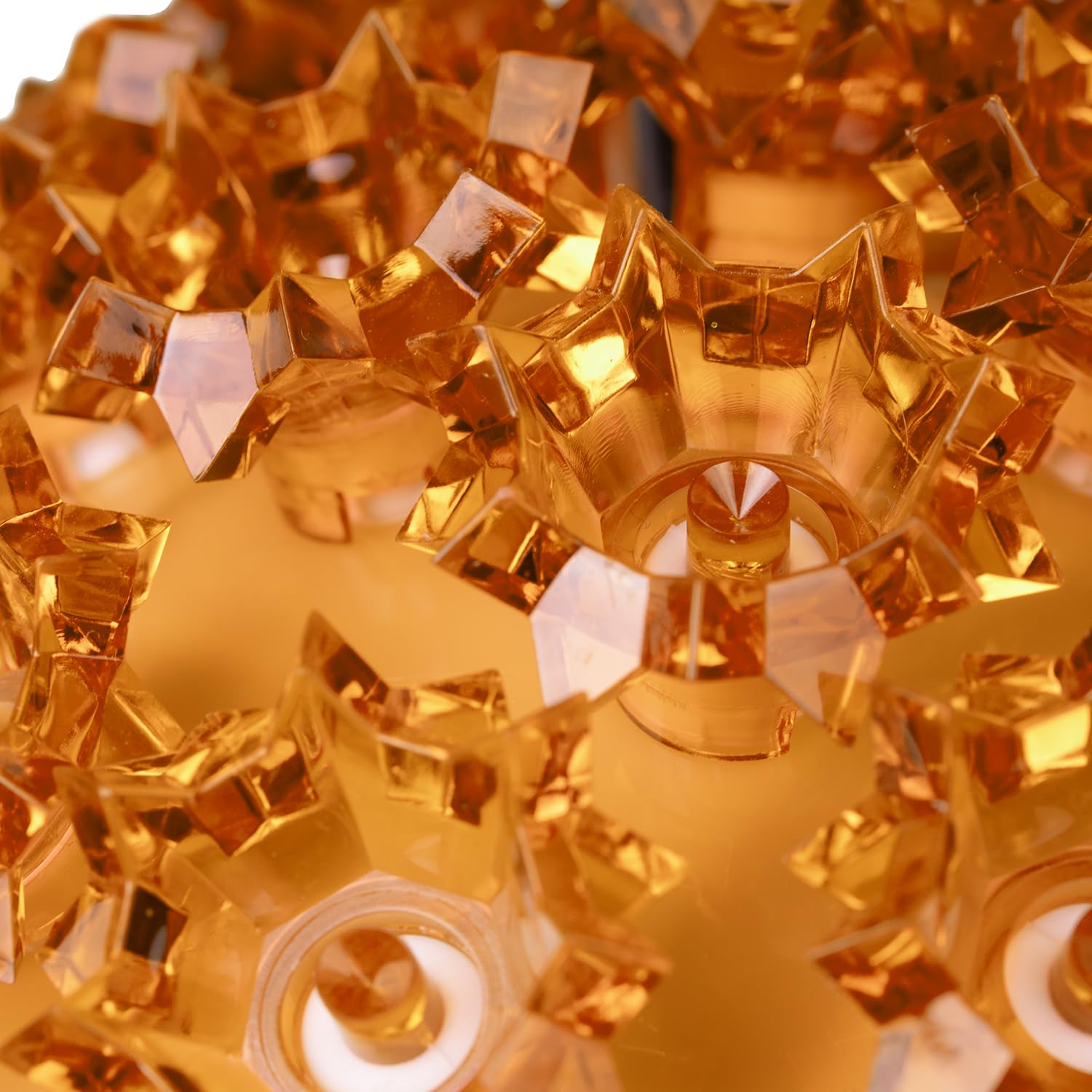 Novelty Lights Outdoor LED Light Sphere, 150 Lights, 10in Diameter, Plastic, Orange, Model AX-AY-ABHI-83551