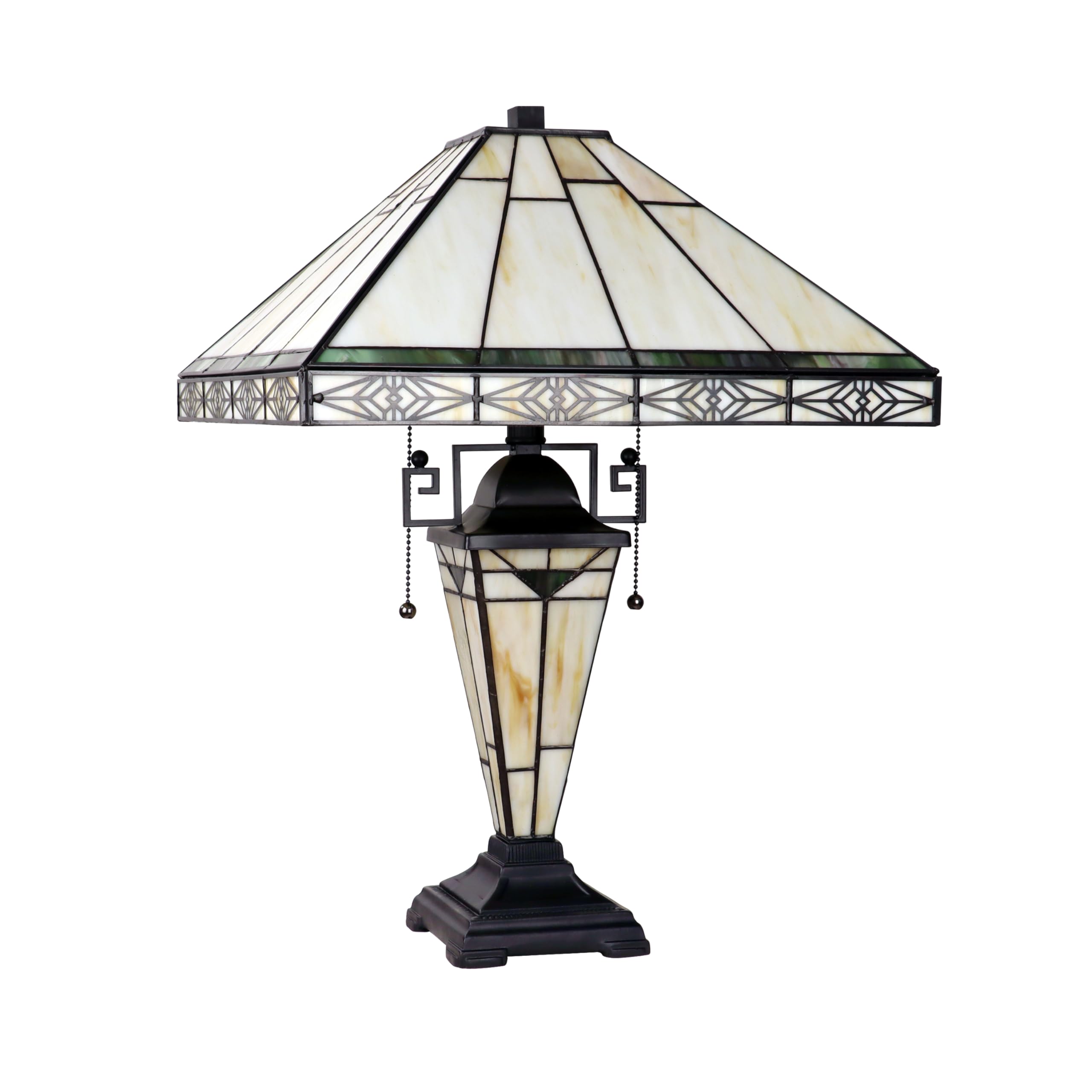 Chloe Lighting THEROS 3-Light Table Lamp Mission-Style Blackish Bronze 16in Shade Multicolor Model CH3T318IM16-DT3