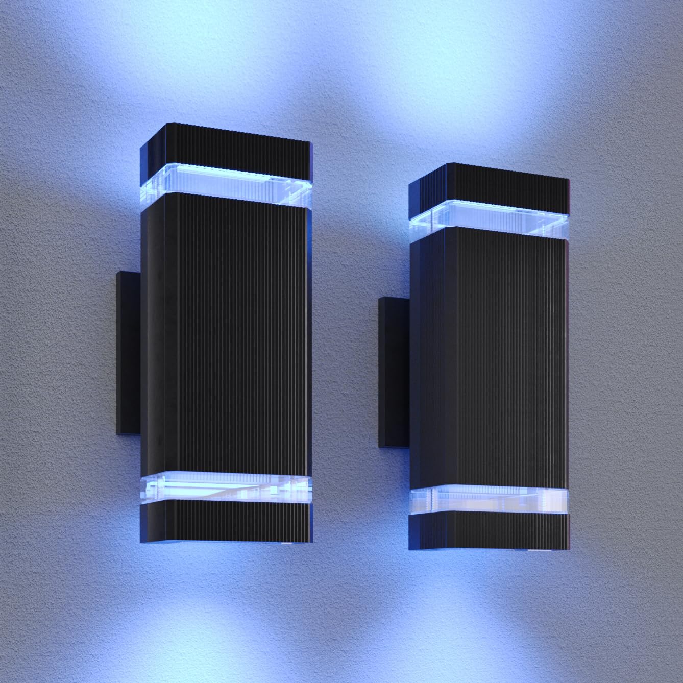 rosykite Mi.Light RF Remote Control LED Wall Light 12W 1200LM RGB+CCT 2 Pack Aluminum