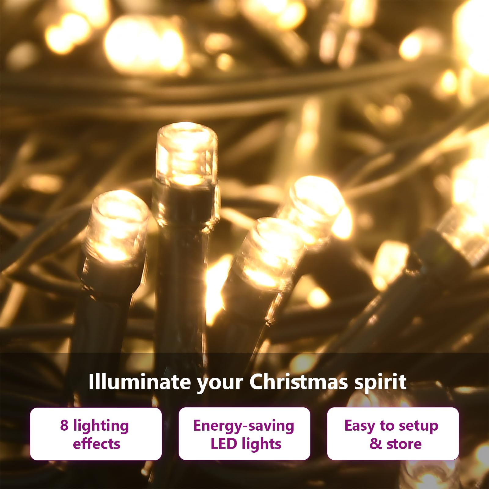 vidaXL 61 Piece Christmas Ball Ornaments Set, Shatterproof Xmas Decorations with 150 LED Lights, 12.6x3.9x9.8 in, Rose Gold