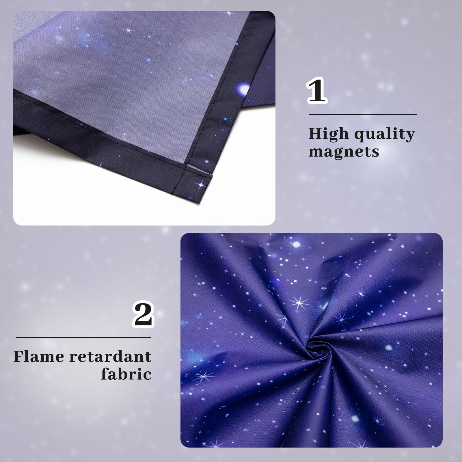 Tujoe 2 Pcs Fluorescent Light Covers For Ceiling Lights Fluorescent Light Filters Classroom Light Covers Magnetic Ceiling Cover For Office, School, Home Teacher Essential, 4 X 2 Feet (Star)