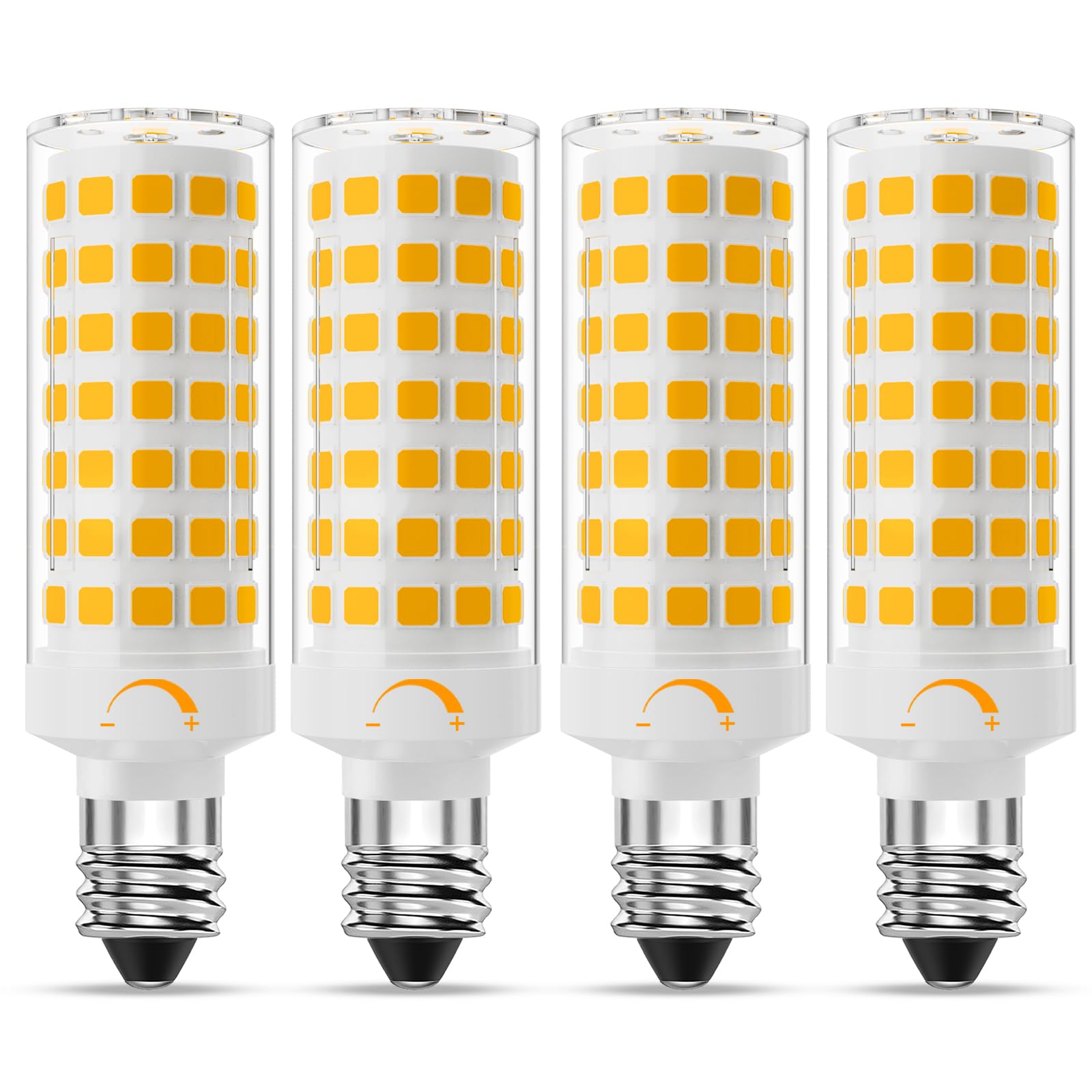 Lacnooe E11 Led Bulb Dimmable Jde11 120V 75W Halogen Candelabra Bulbs Equivalent T3 T4 Mini Base Jd E11 Bulb 3000K Warm White 7W 750Lm E11 For Ceiling Fans Chandeliers Cabinet Lighting 4 Pack