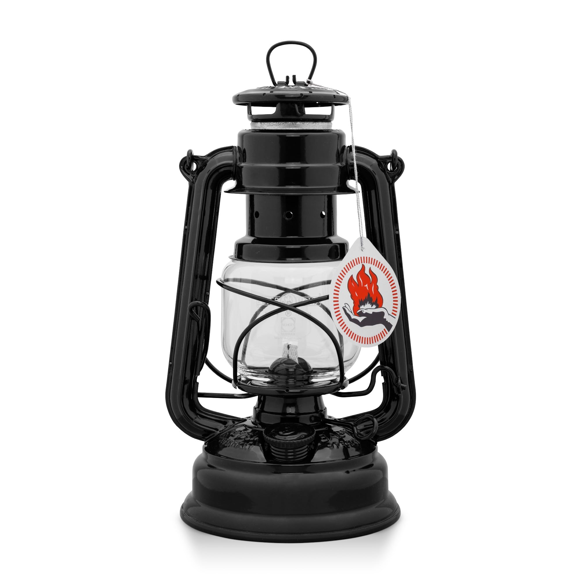 Feuerhand Outdoor Kerosene Fuel Lantern  German Made Weather Resistant Baby Special 276 Galvanized Hurricane Lamp for Camping or Patio  10 Inches  Black
