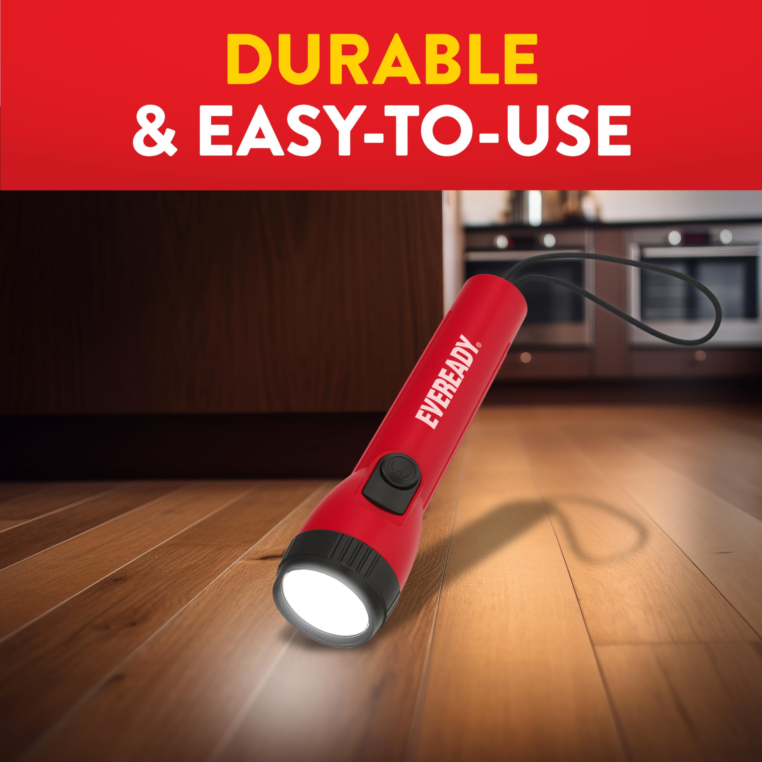 Eveready Led Flashlights 3-Pack - Bright Emergency Lights With Aa Batteries - Red