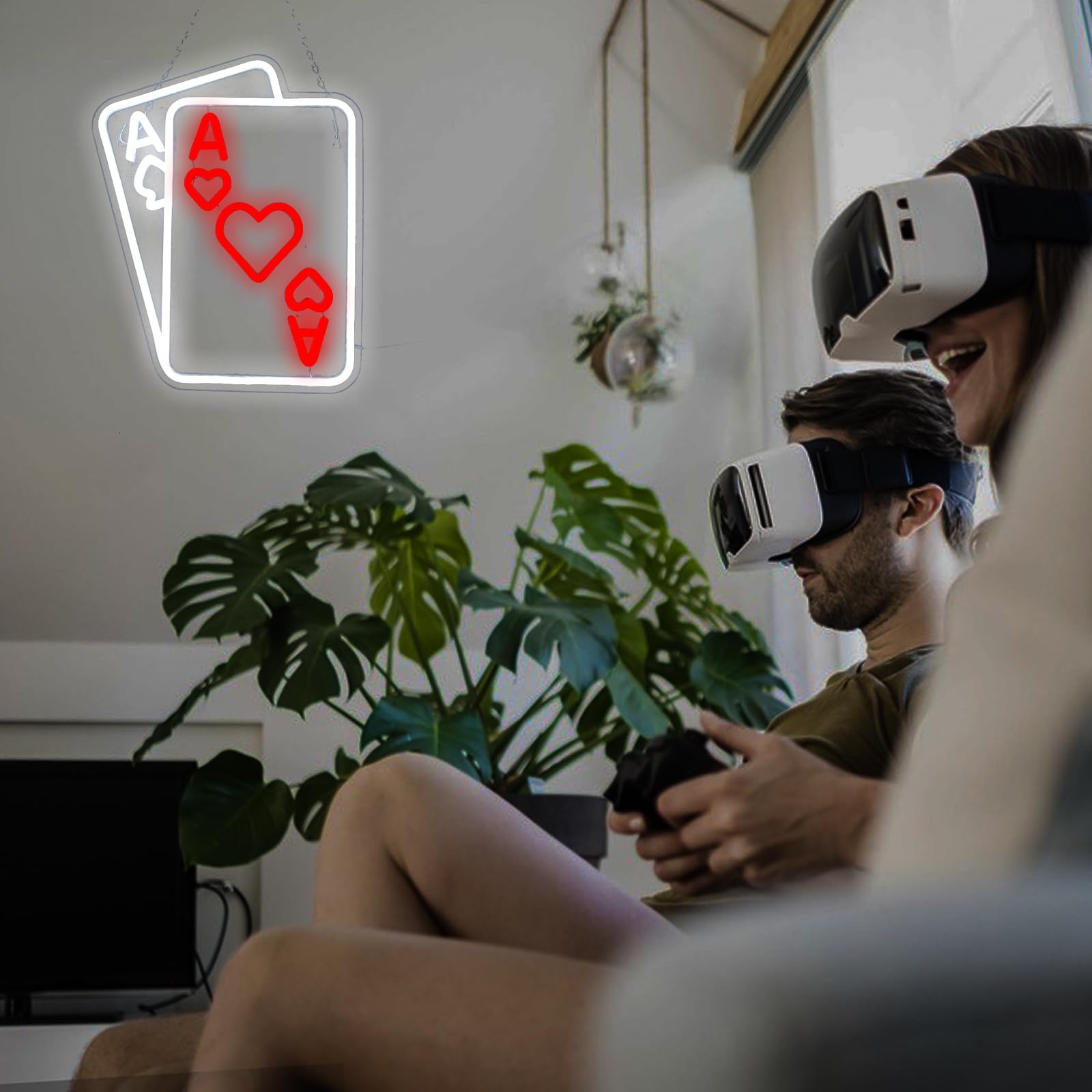 LeDigPig LED Neon Sign for Wall Decor, board-style-Red Acrylic, Dimmable, Model StaryLightz-board-style