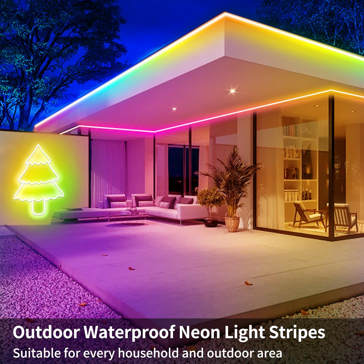 Segrass 100Ft Led Neon Rope Lights,Control With App/Remote,Flexible Led Rope Lights Outdoor Rgb Neon Lights Waterproof,Music Syn