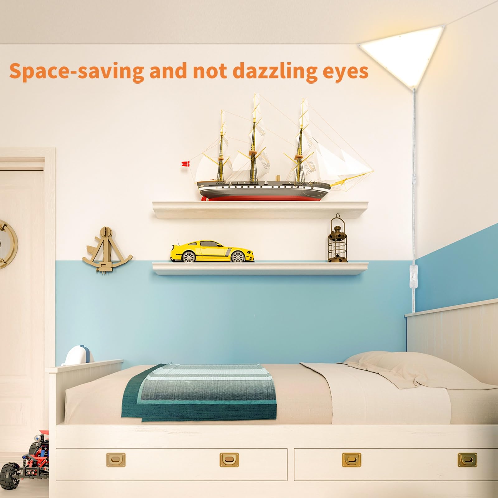 Zlierop Upgraded Corner Lights For Living Room, 22W 2200Lm Led Corner Light, Corner Light With 10 Ft Cord, 3000 4000 6000K Plug