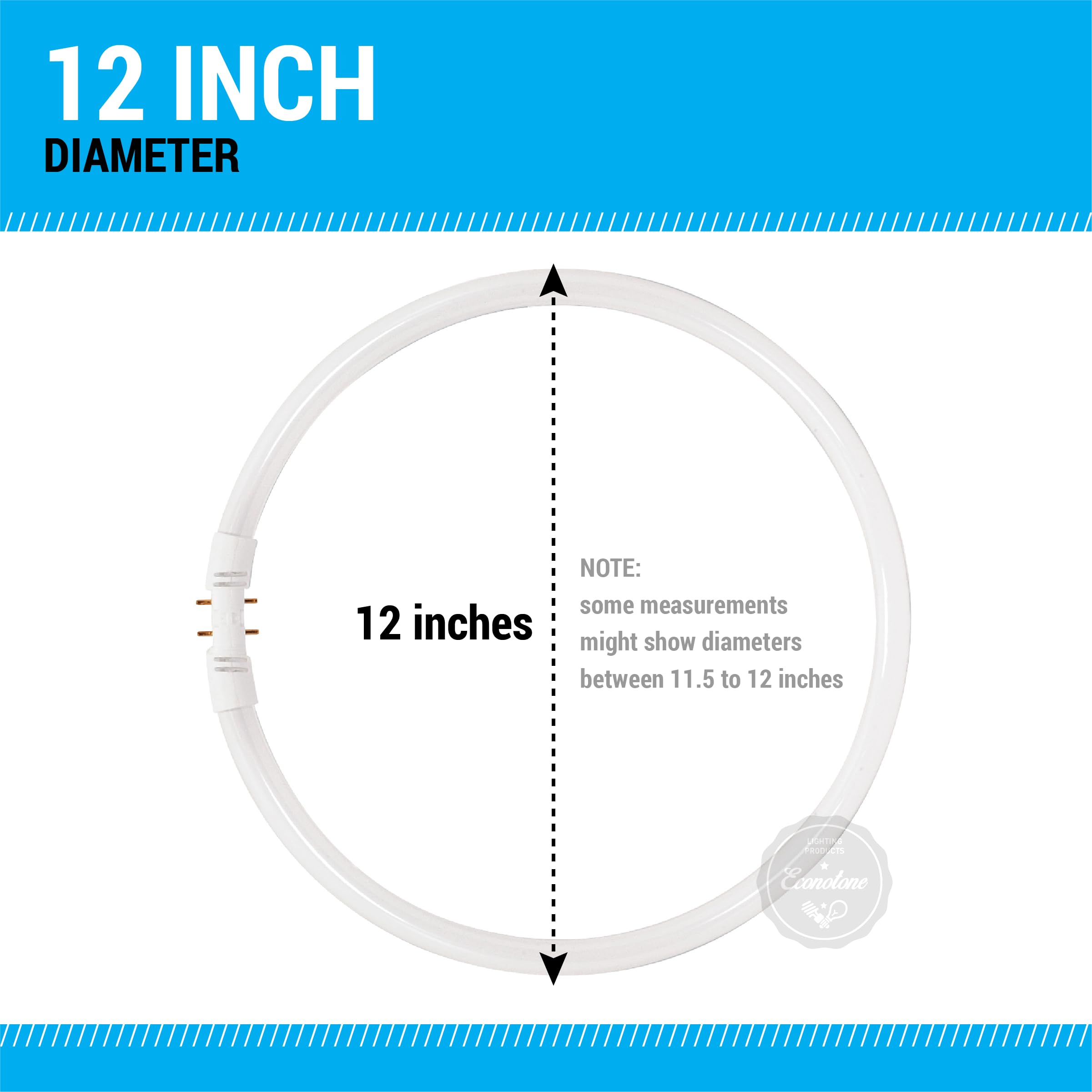 KOR T5 Fluorescent Circline Light Bulb - 40W, 3000K Warm White, 2GX13 Base, Pack of 2