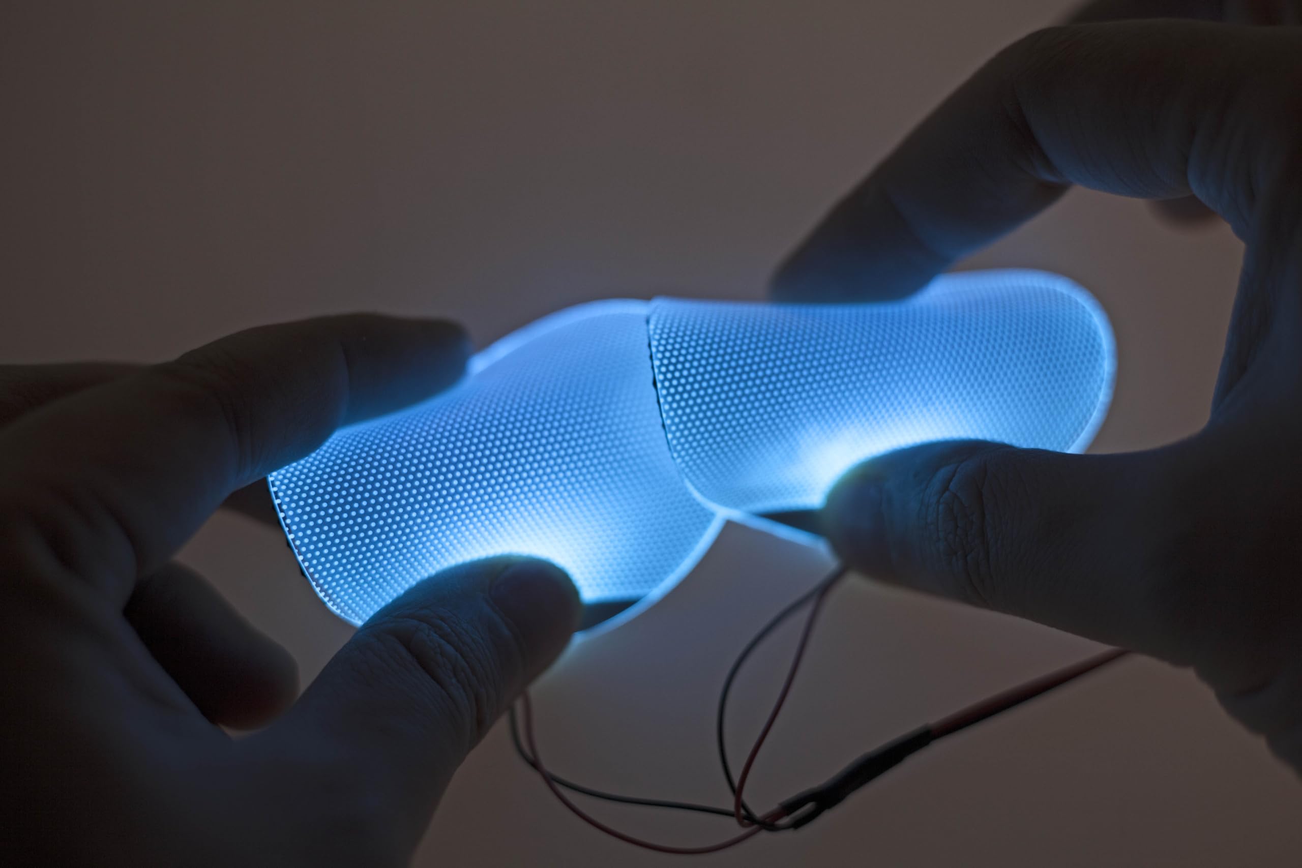 [ Round ] Ice Blue Star-Lord Decorations Led Light Flexible Helmet Lights Cosplay Diy Kit Rgb Superhero For Men Gifts