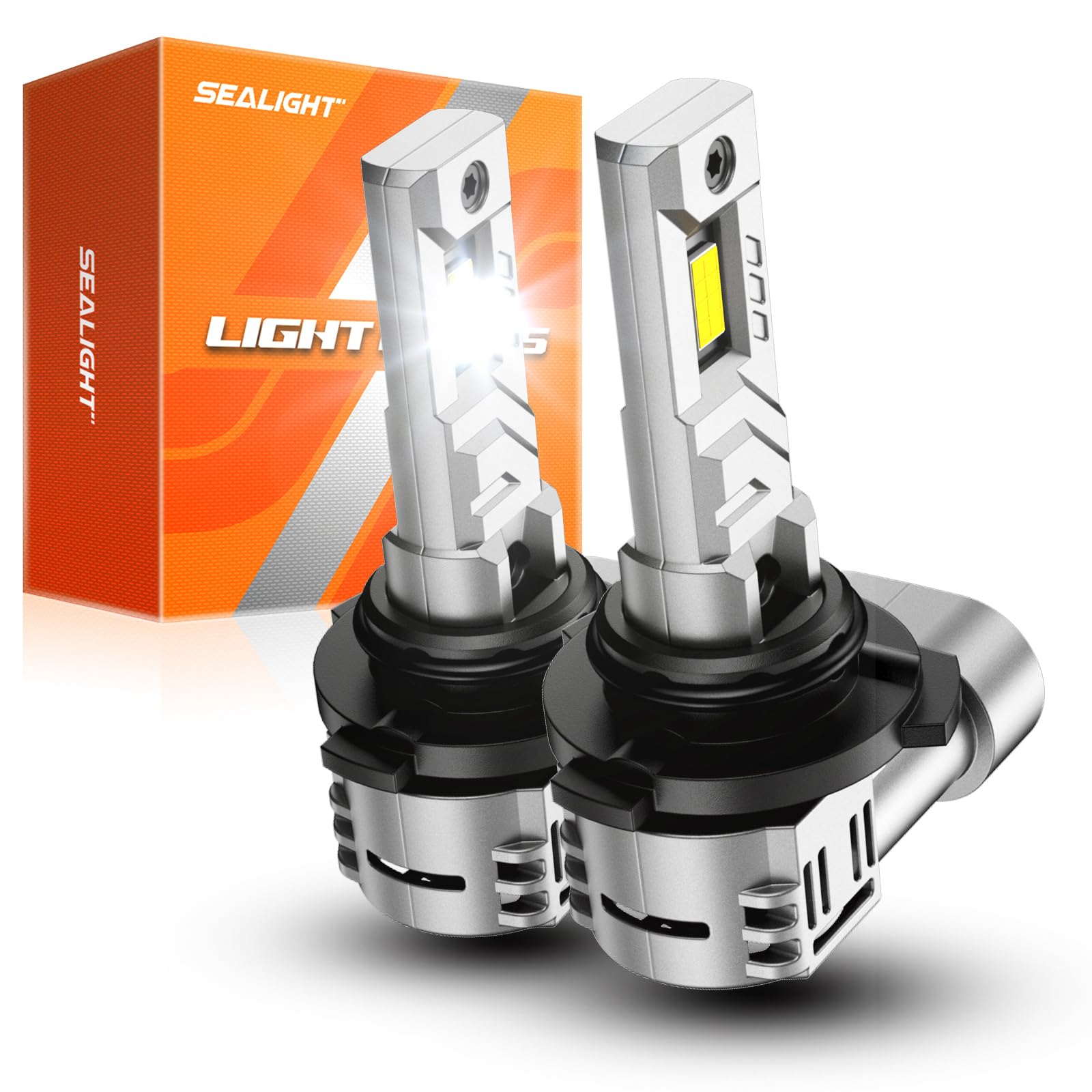 SEALIGHT 9006 Bulbs, 30000LM Brightness, 6500K Cool White, IP68 Waterproof, Pack of 2
