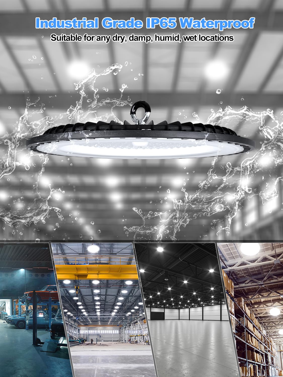 Onlylux Led High Bay Light 200W, Garage Lightsing, Led Shop Lights 5000K Daylight 30000Lm 6 Pack, Ufo Led Highbay Lights With Us
