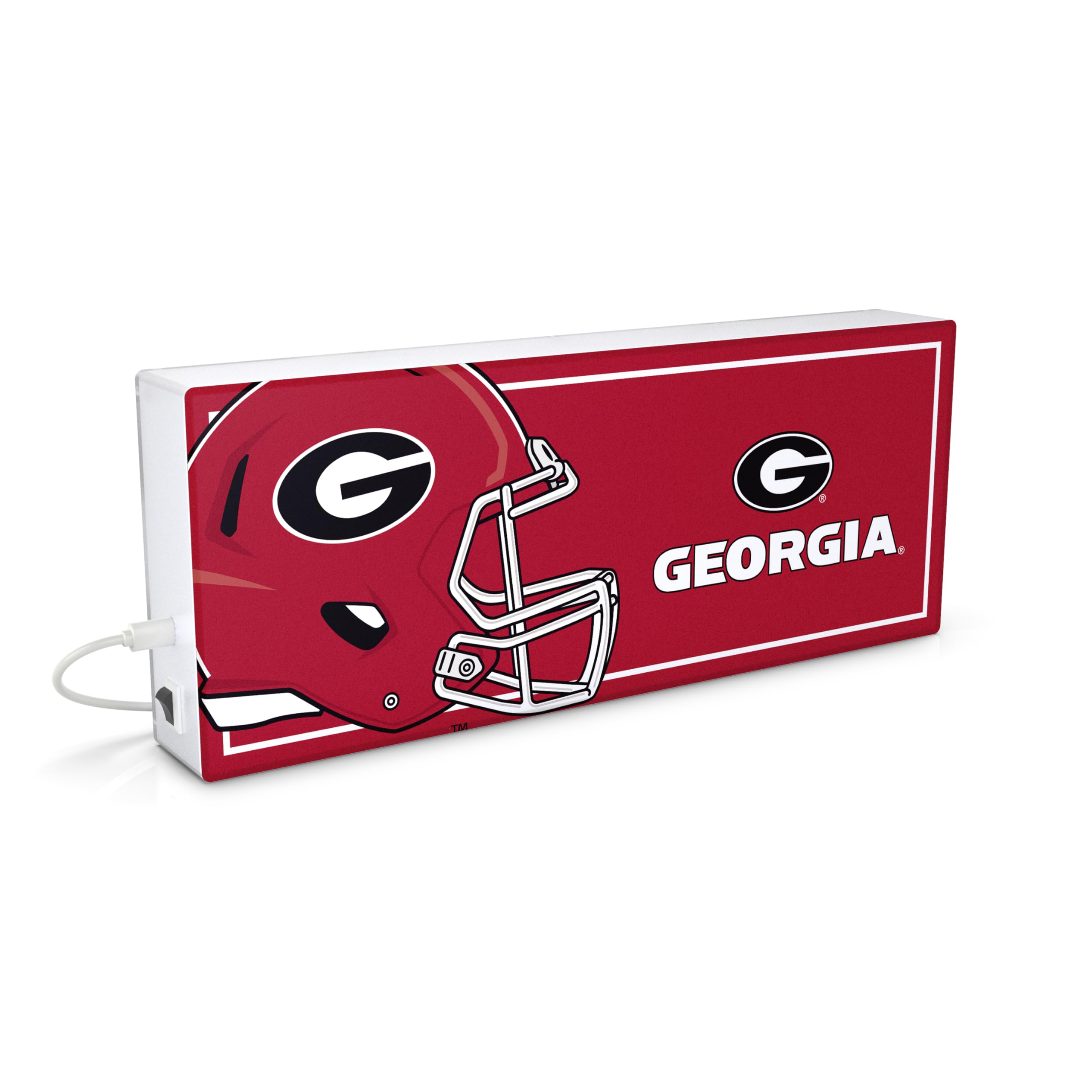 SOAR NCAA LED Ambience Light Box: Elevate Your Space with Officially Licensed Wall D  cor, Georgia Bulldogs