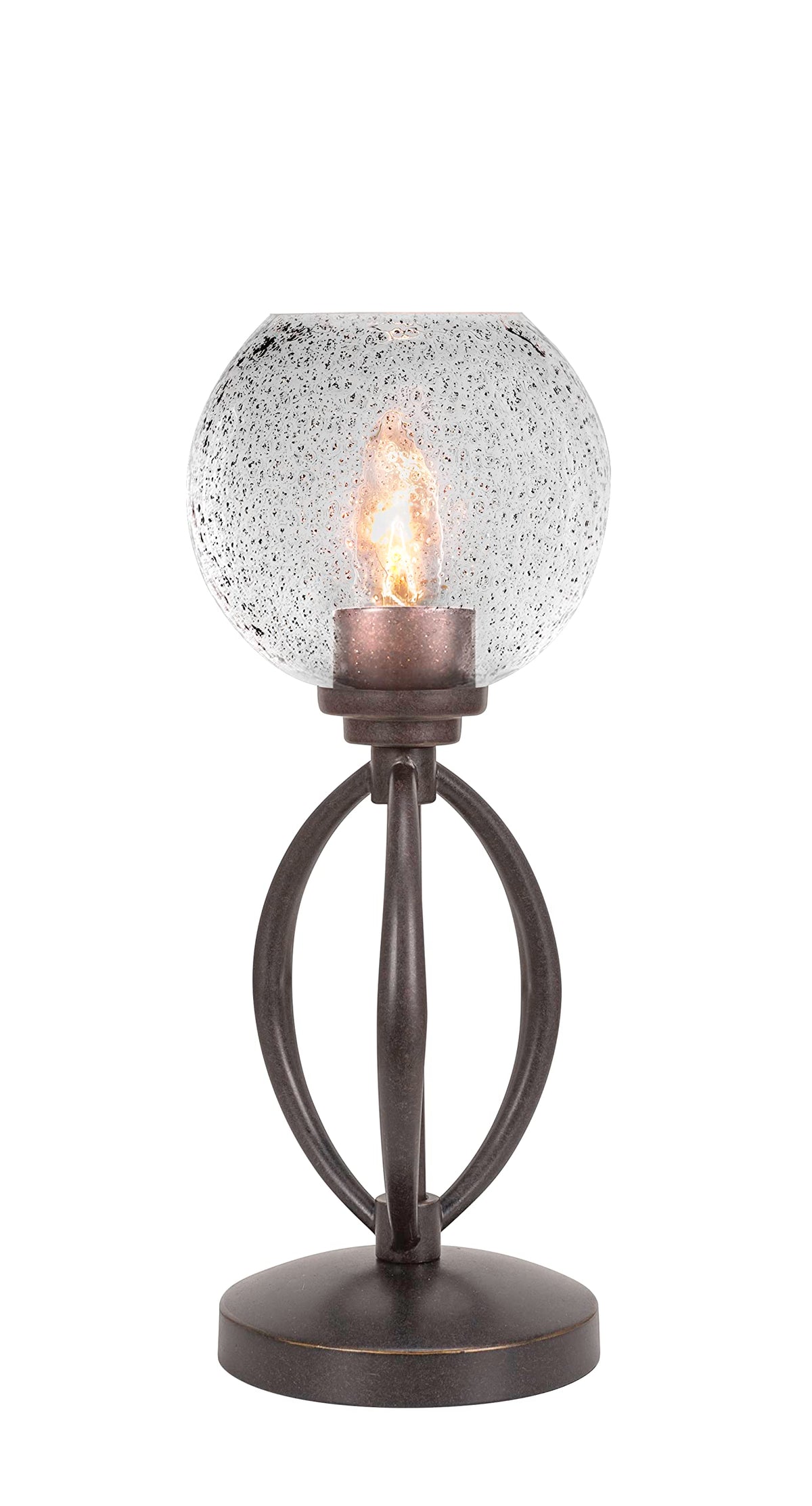 Toltec Lighting Marquise 1 Light Table Lamp in Dark Granite (2410-DG-4102)