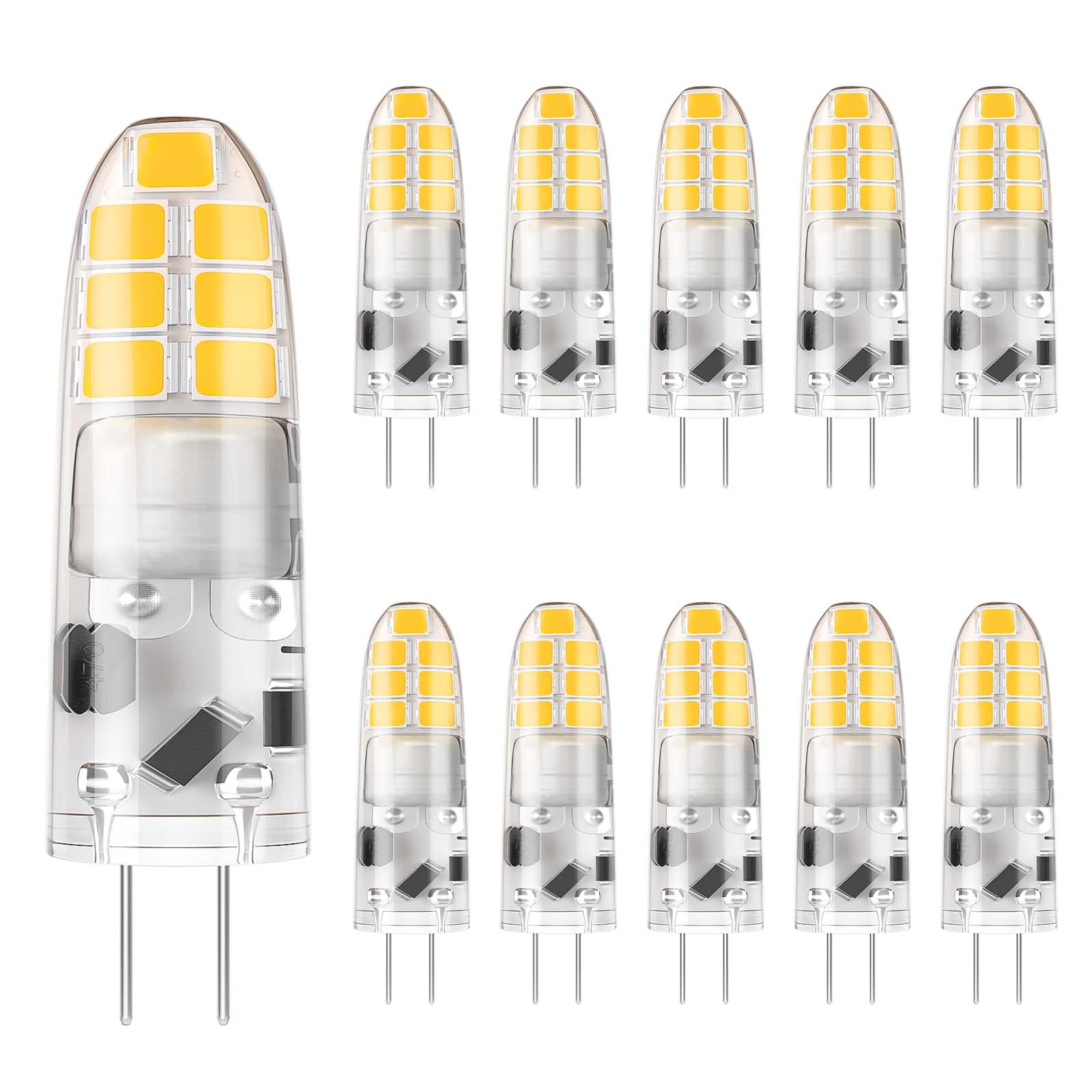 Dicuno G4 Led Bulb 12V, Jc Bi-Pin Base Light Bulbs 2W, Natural White 4000K, T3 Halogen Replacement 20W Led For Landscape Light,