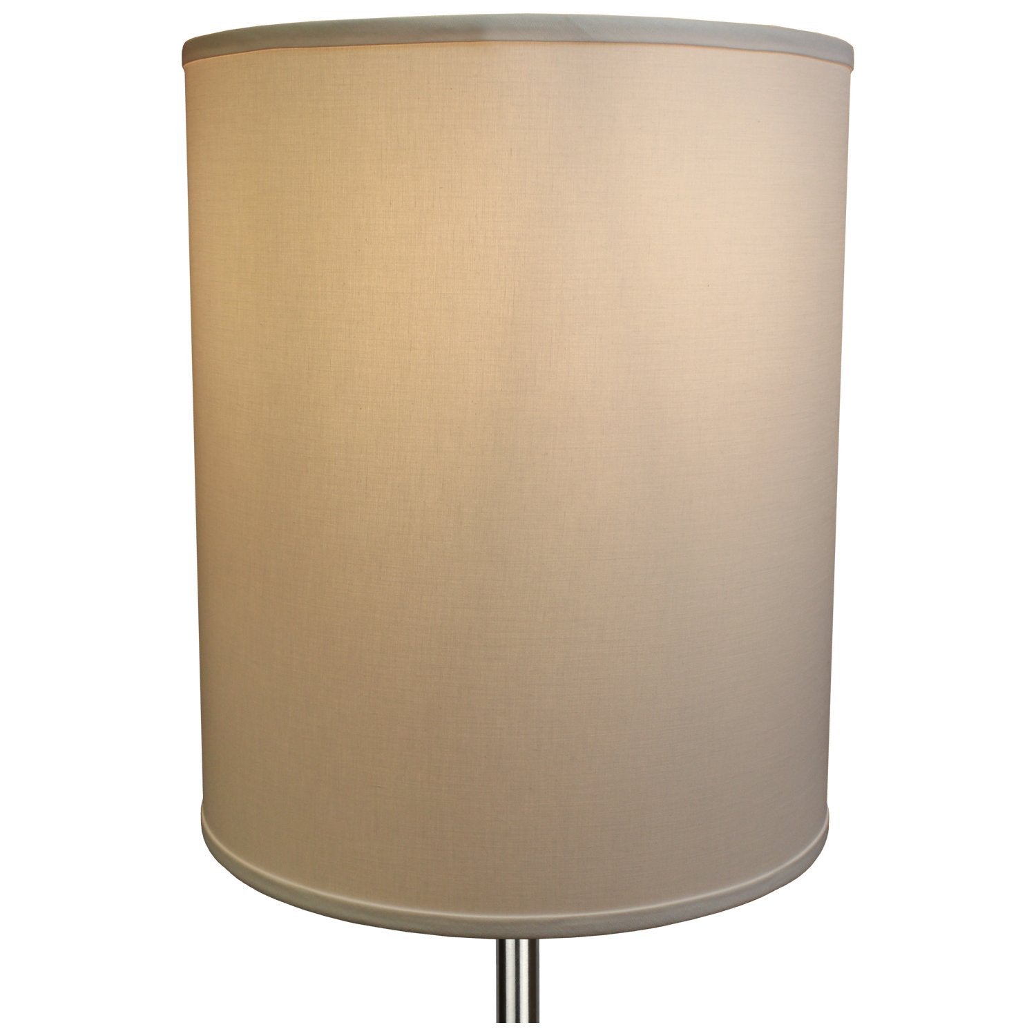 Fenchelshades.Com 14'' Top Diameter X 14'' Bottom Diameter 17'' Height Cylinder Drum Lampshade Usa Made (White)