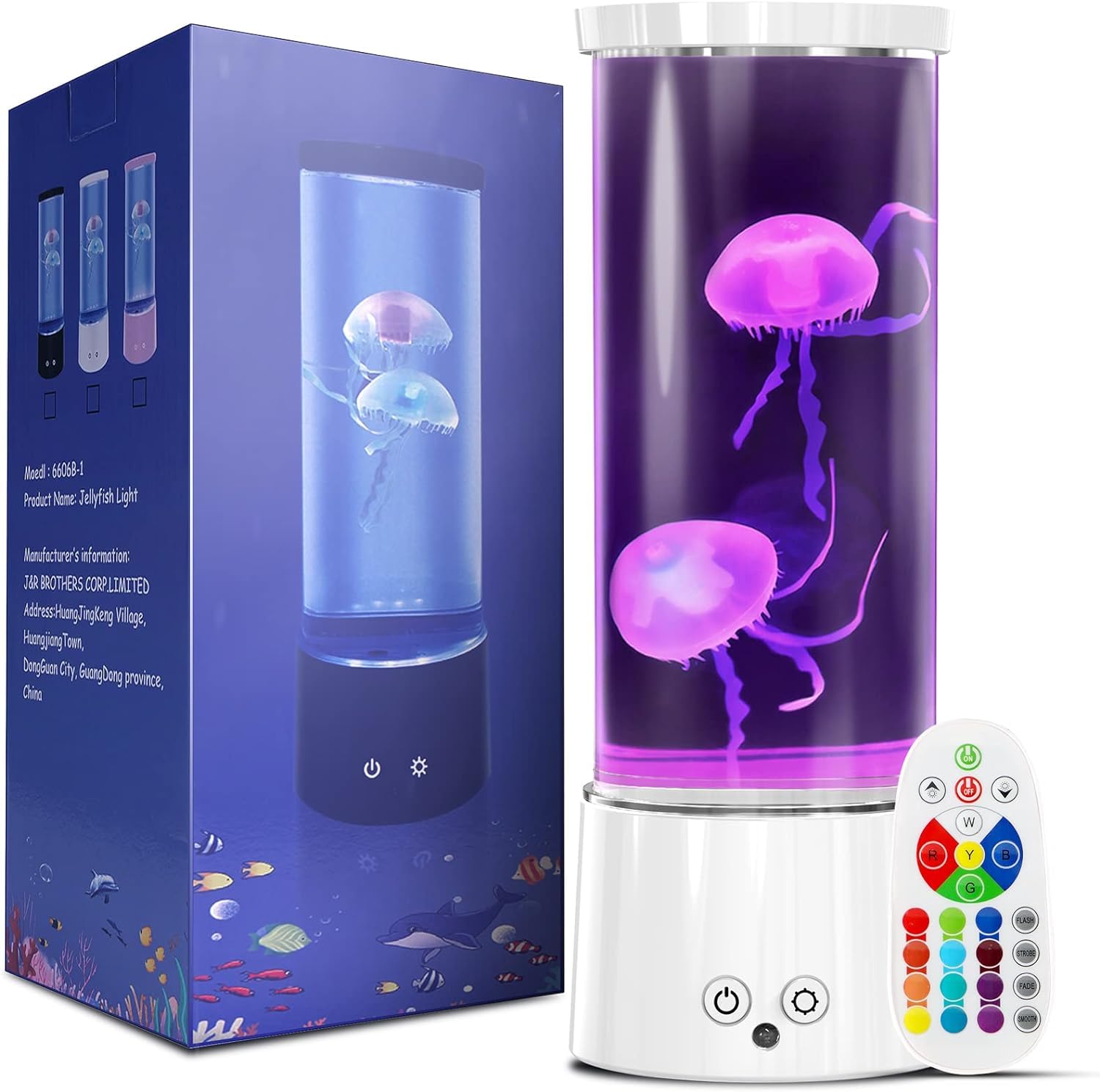 Jellyfish Lamp, 17 Color Changing Jelly Fish Light Mood Lamps for Home Office Room Desktop Decoration, Blue Pink Jellyfish Aquar