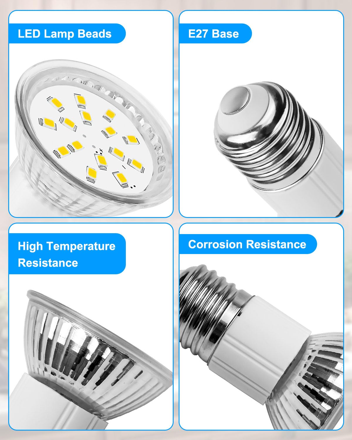 Upgrade 92348 62351 Z0B0011 Range Hood Light Bulbs Fit For Zephyr Dacor Range Hoods, E27 75Mm 120V 5W High Brightnes Led Bulbs,